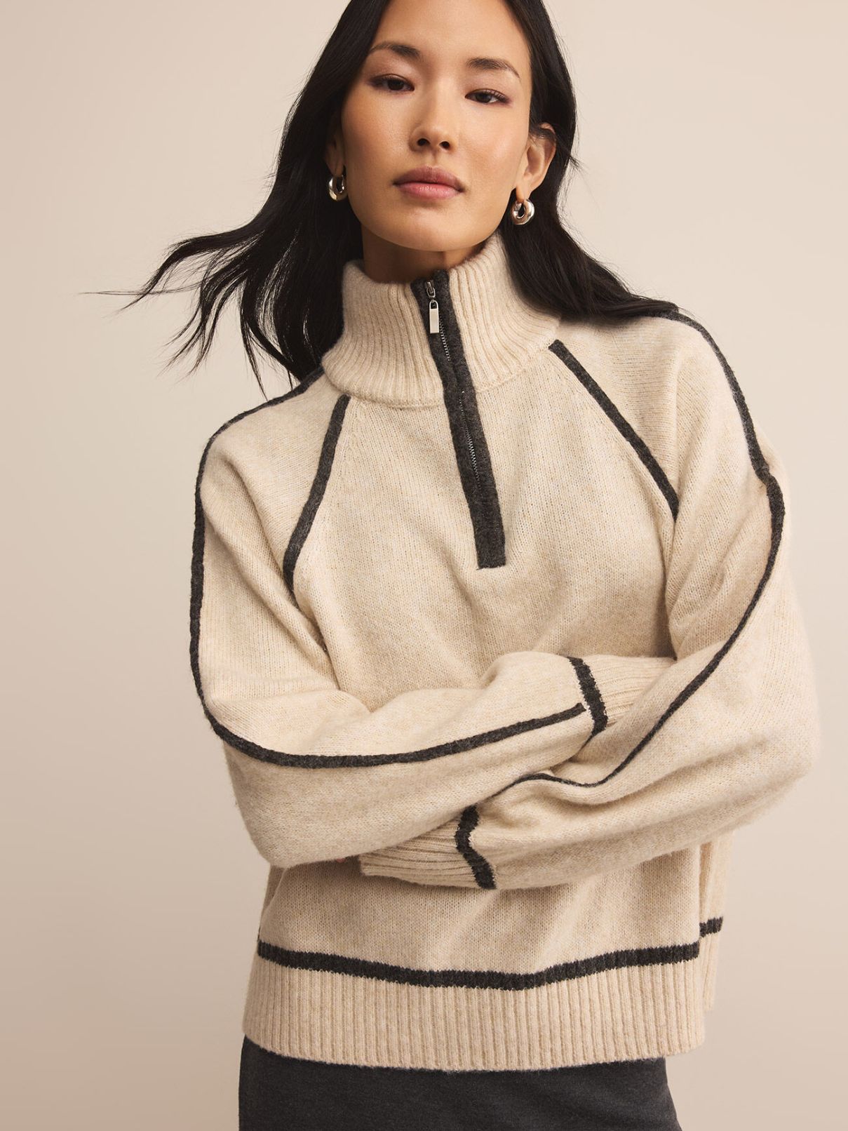 Z Supply Alps Half Zip Sweater