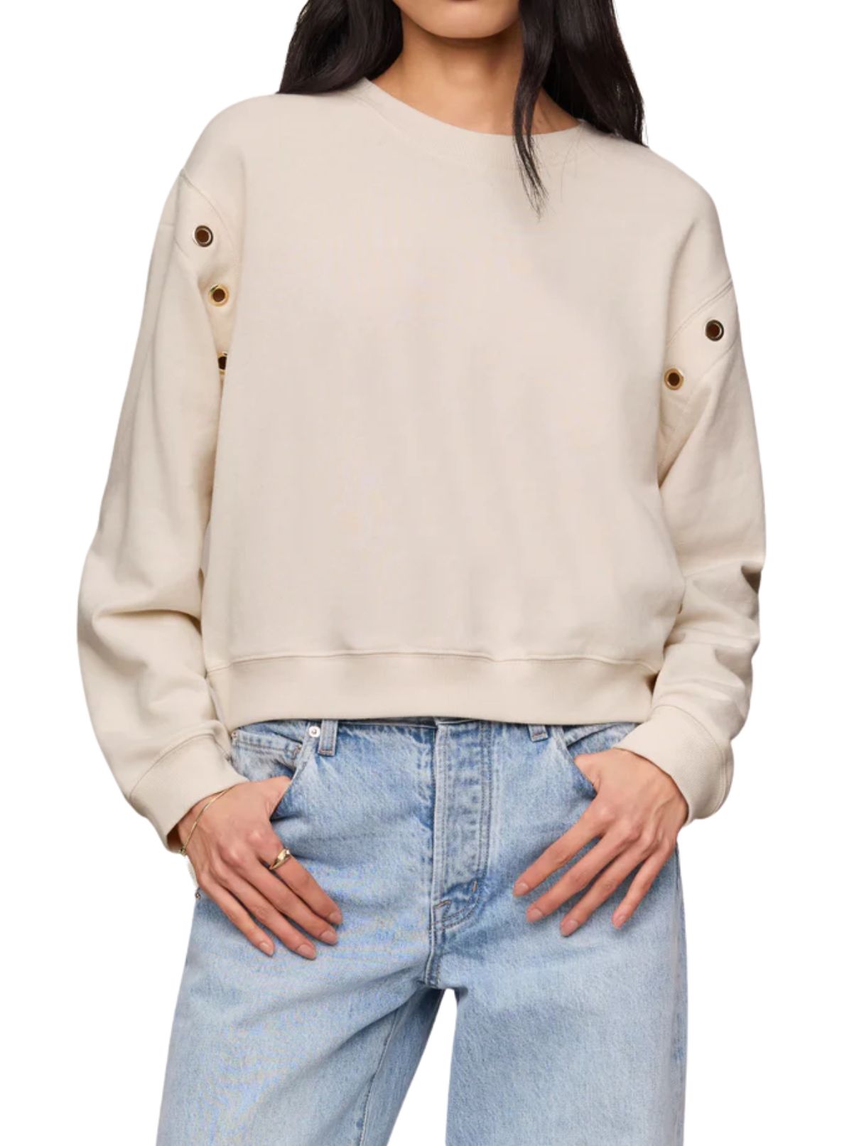 Z Supply Axel Grommet Sweatshirt – Sandstone