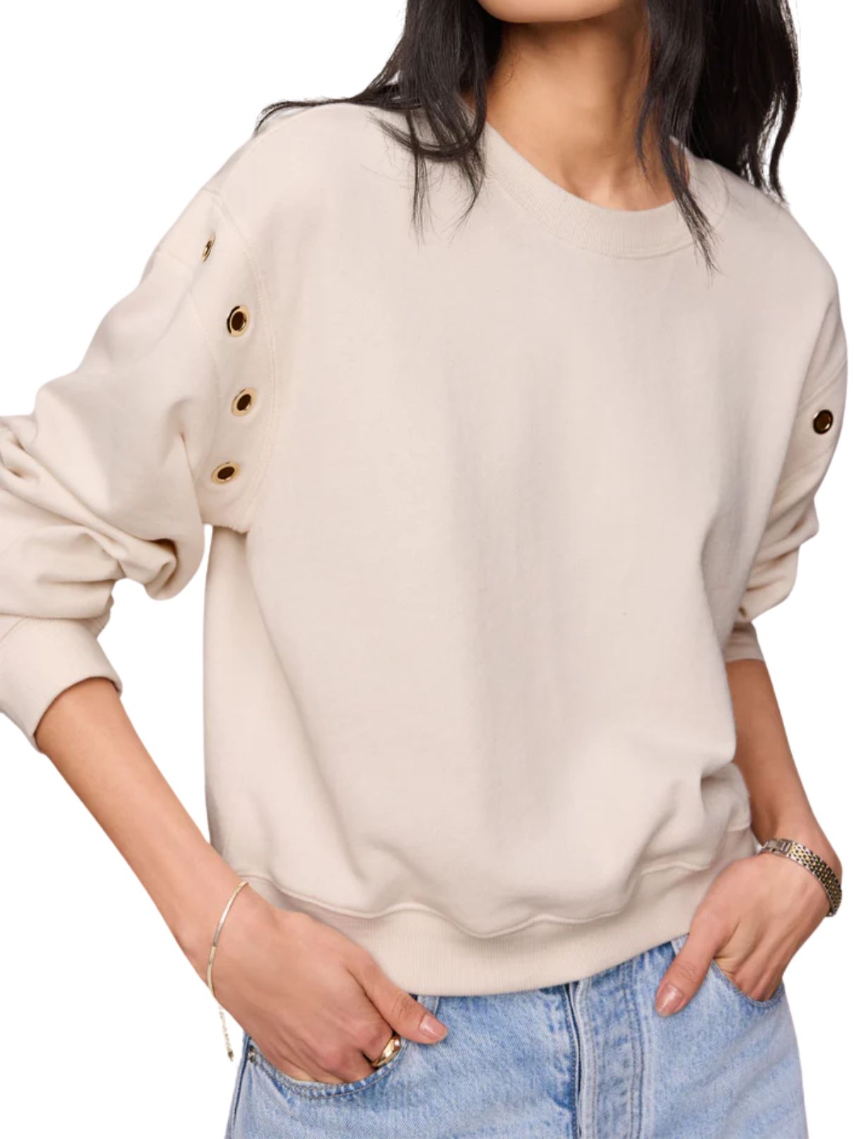 Z Supply Axel Grommet Sweatshirt – Sandstone