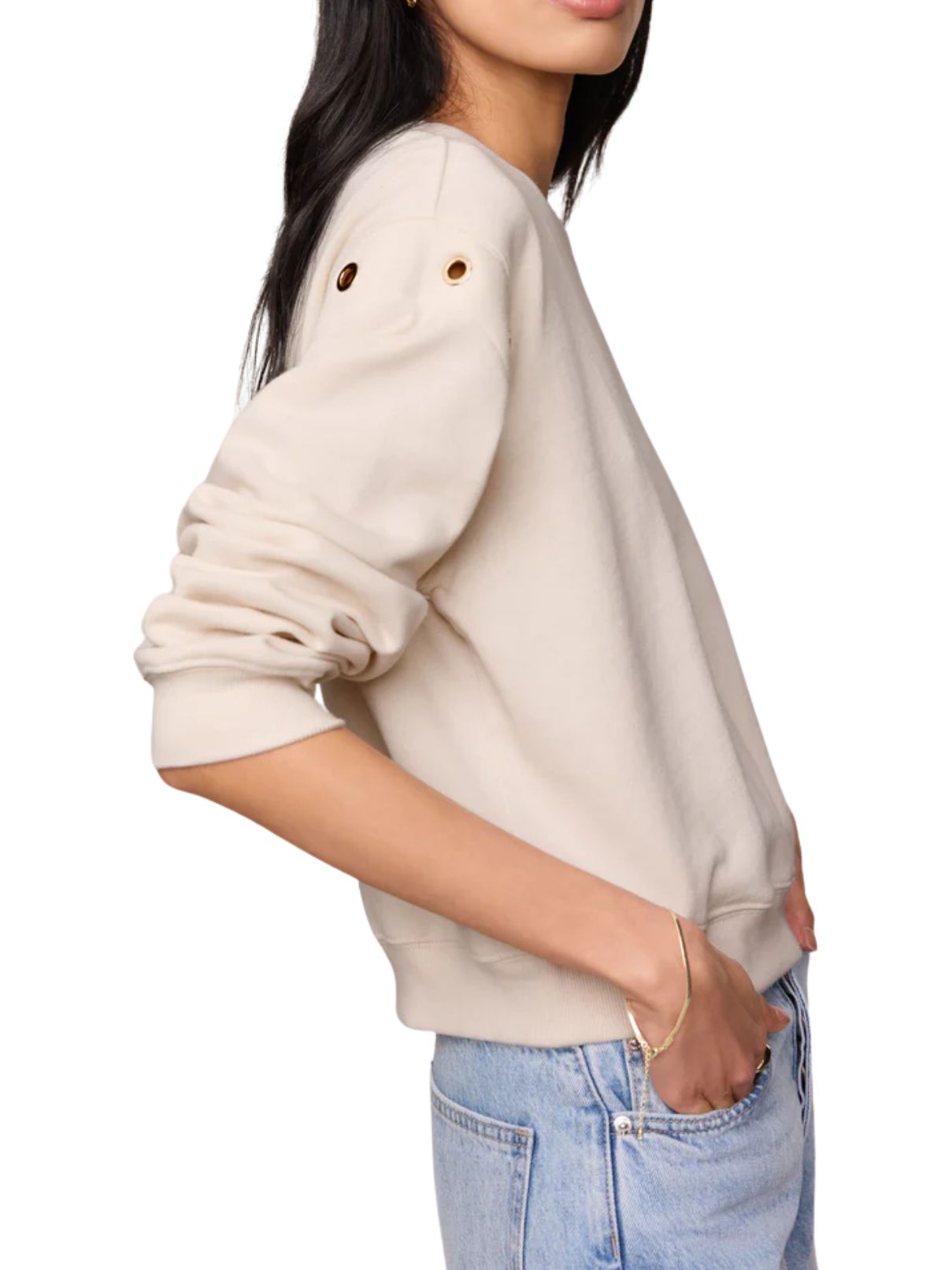 Z Supply Axel Grommet Sweatshirt – Sandstone