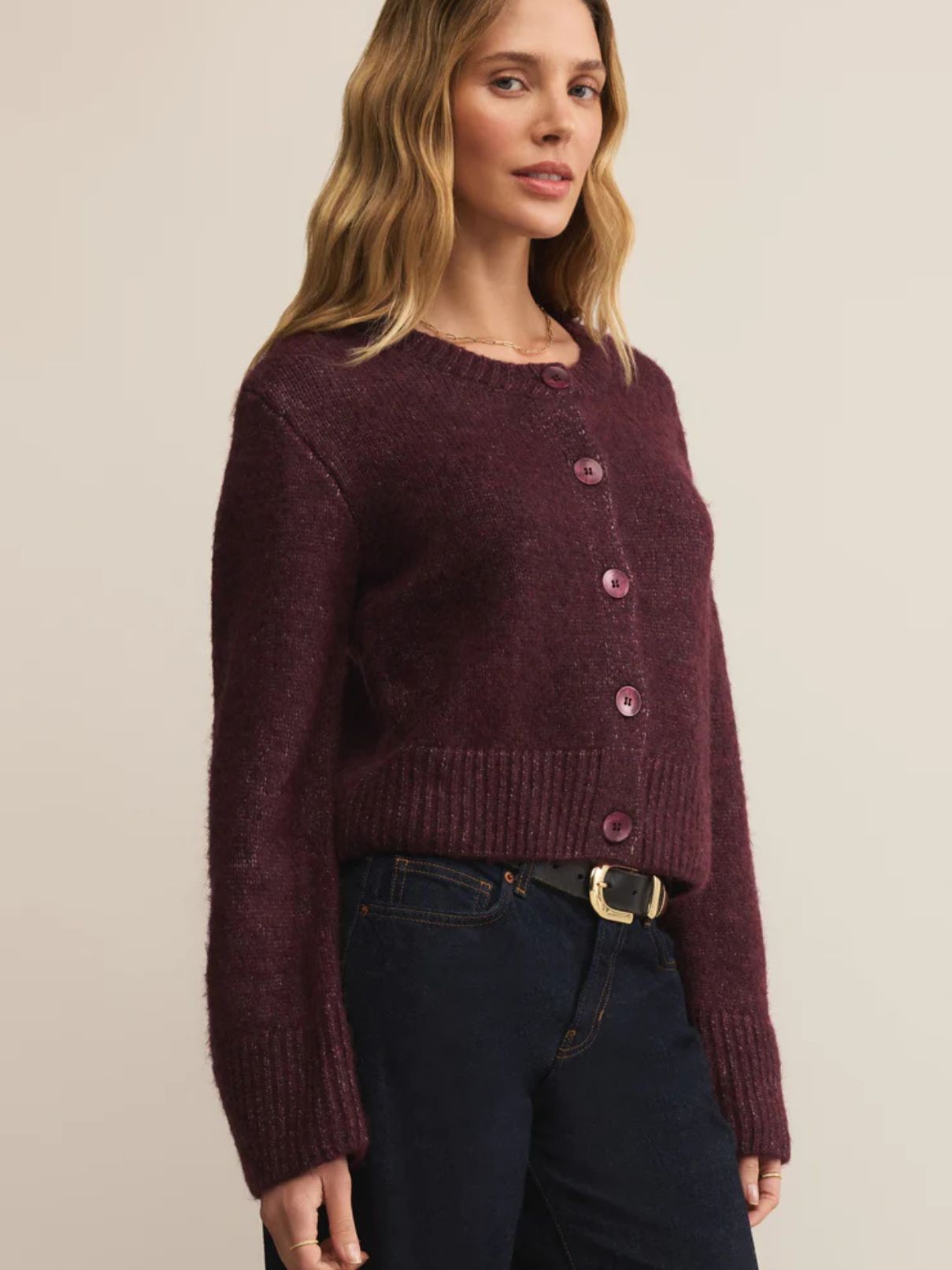 Z Supply Breen Cardigan in Merlot
