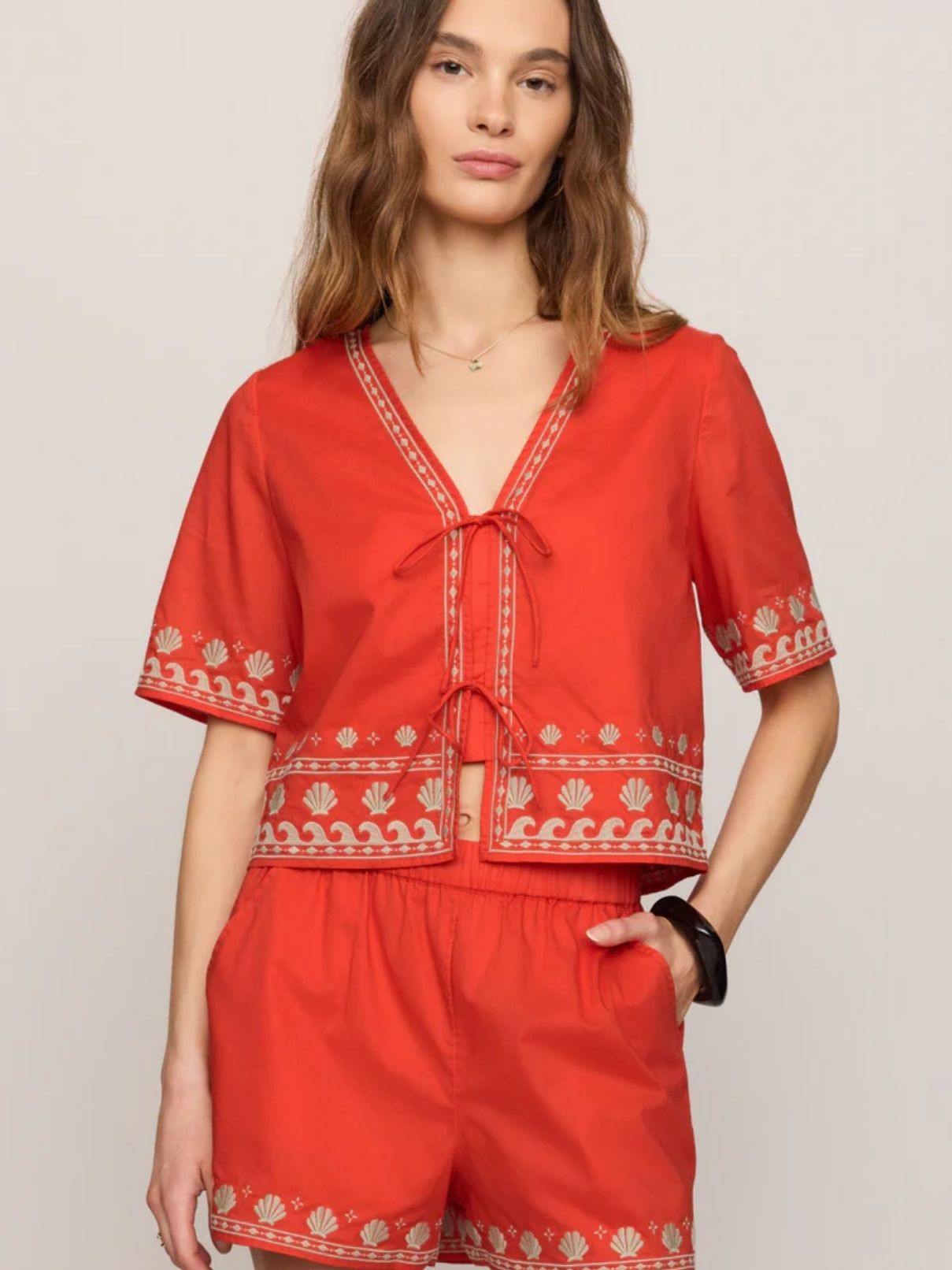 Z Supply Cast Of Waves Top in Lychee