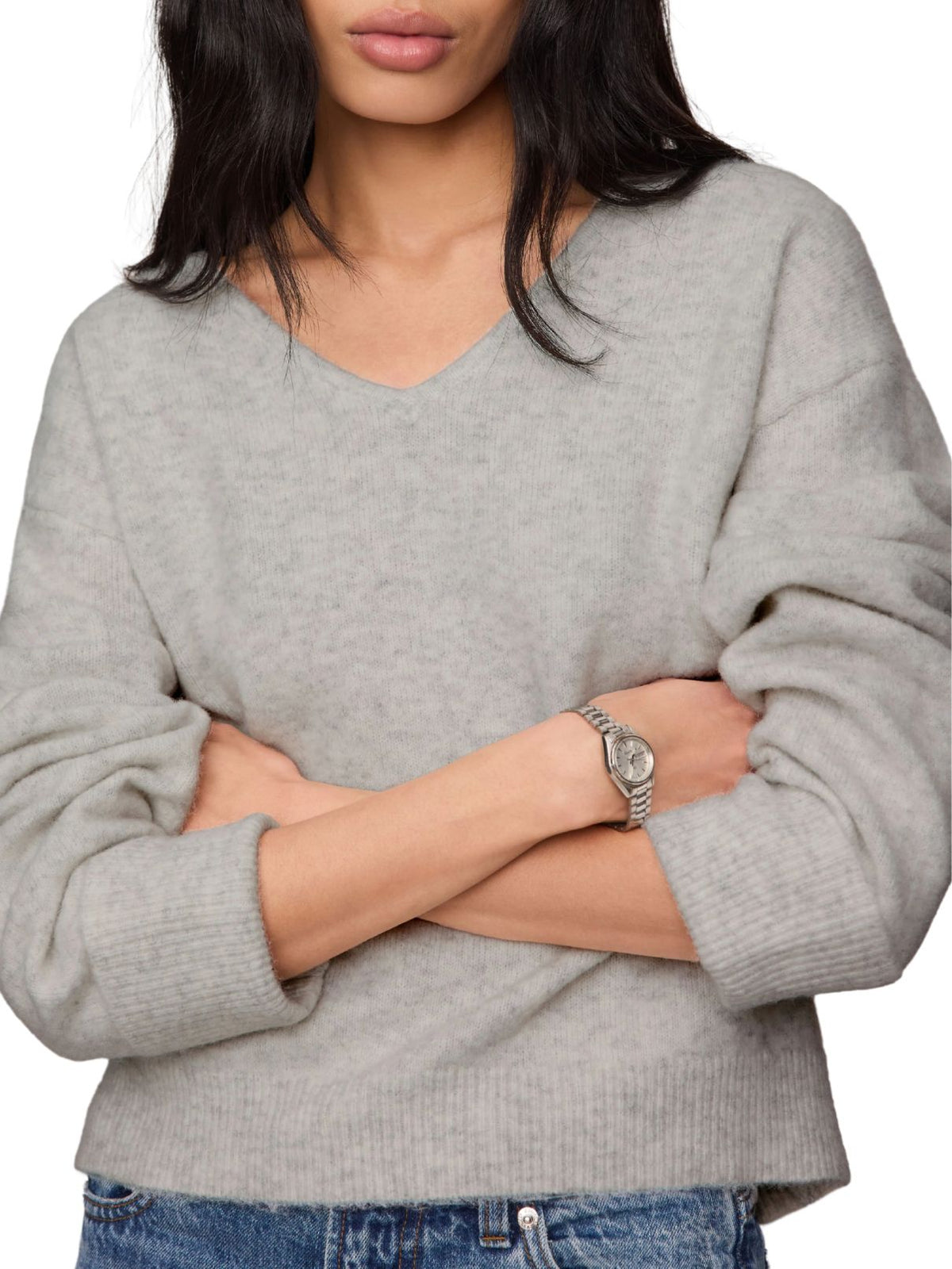 Z Supply Cerro V-Neck Sweater – Feather Grey