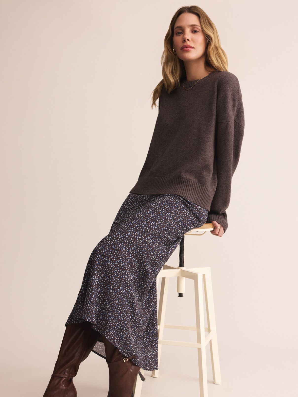 Z Supply Cirrus Cozy Sweater in Burnt Ash Heather