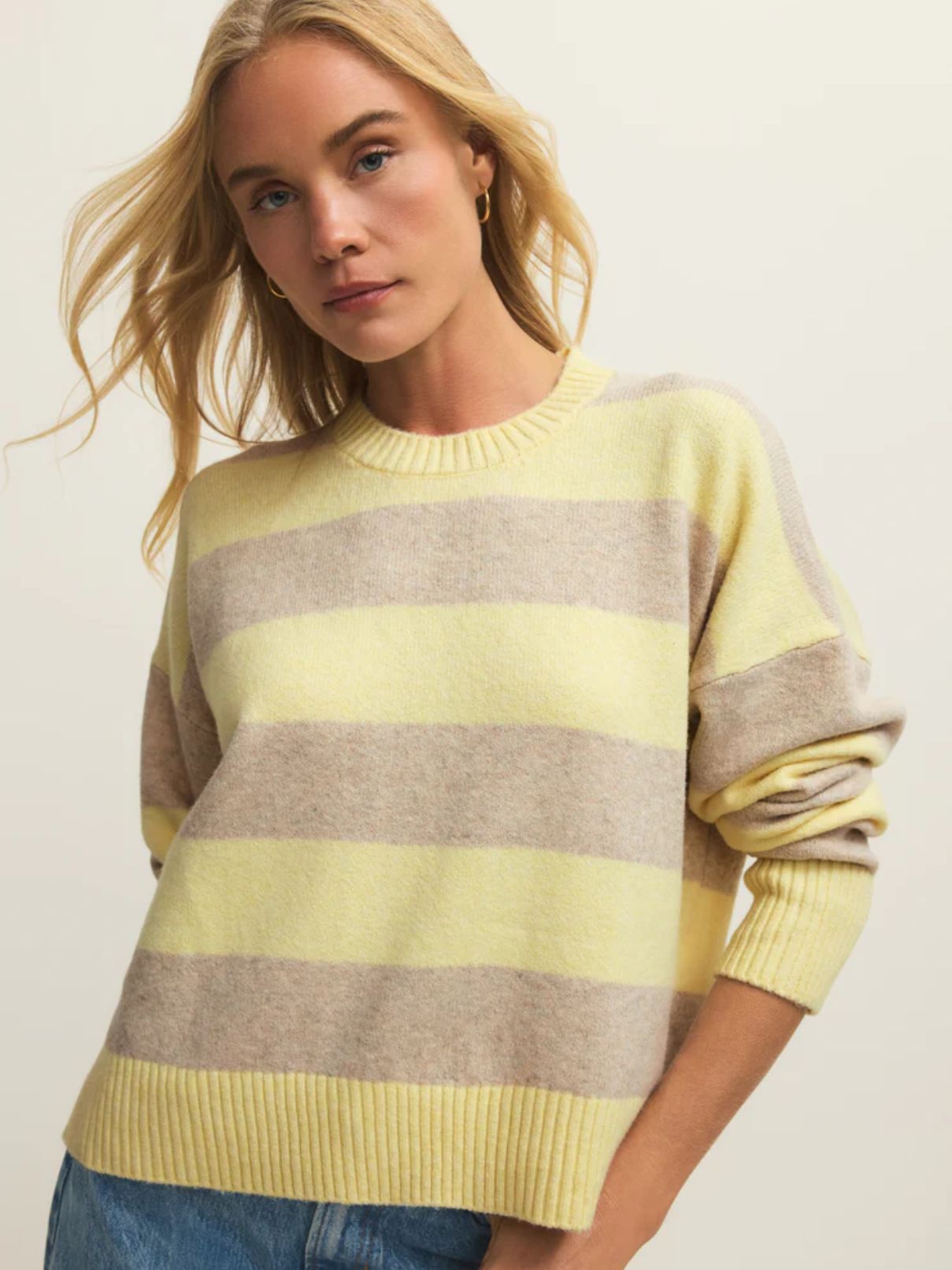 Z Supply Cirrus Stripe Cozy Sweater in Sunnyside Stripe