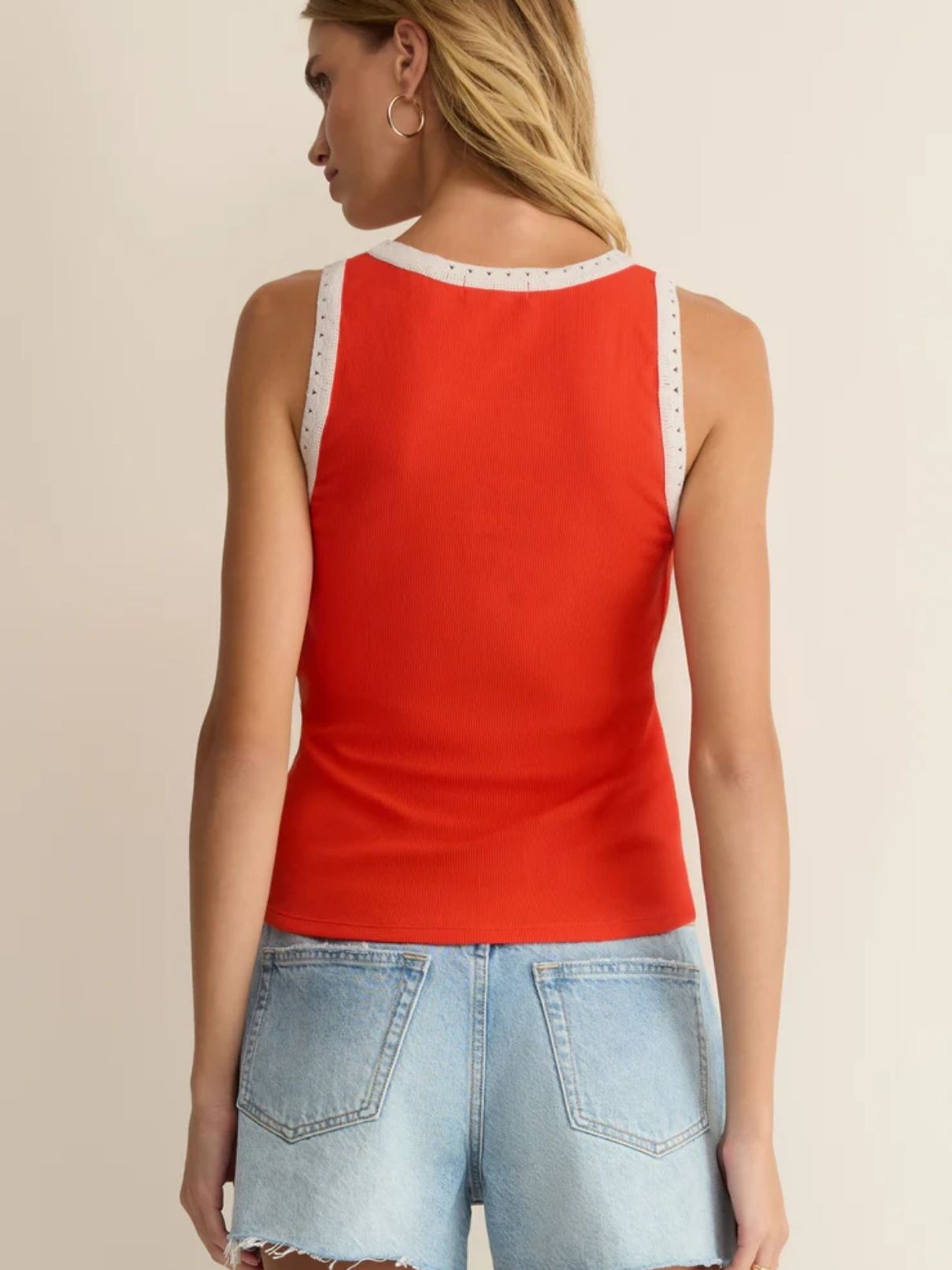 Z Supply Clarke Rib Tank in Lychee