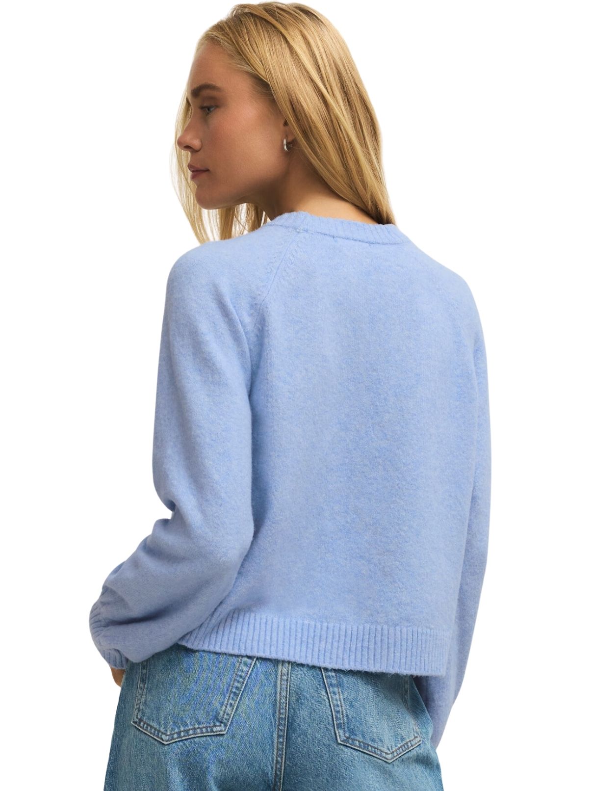 Z Supply Coming Up Sweater in Blue Light