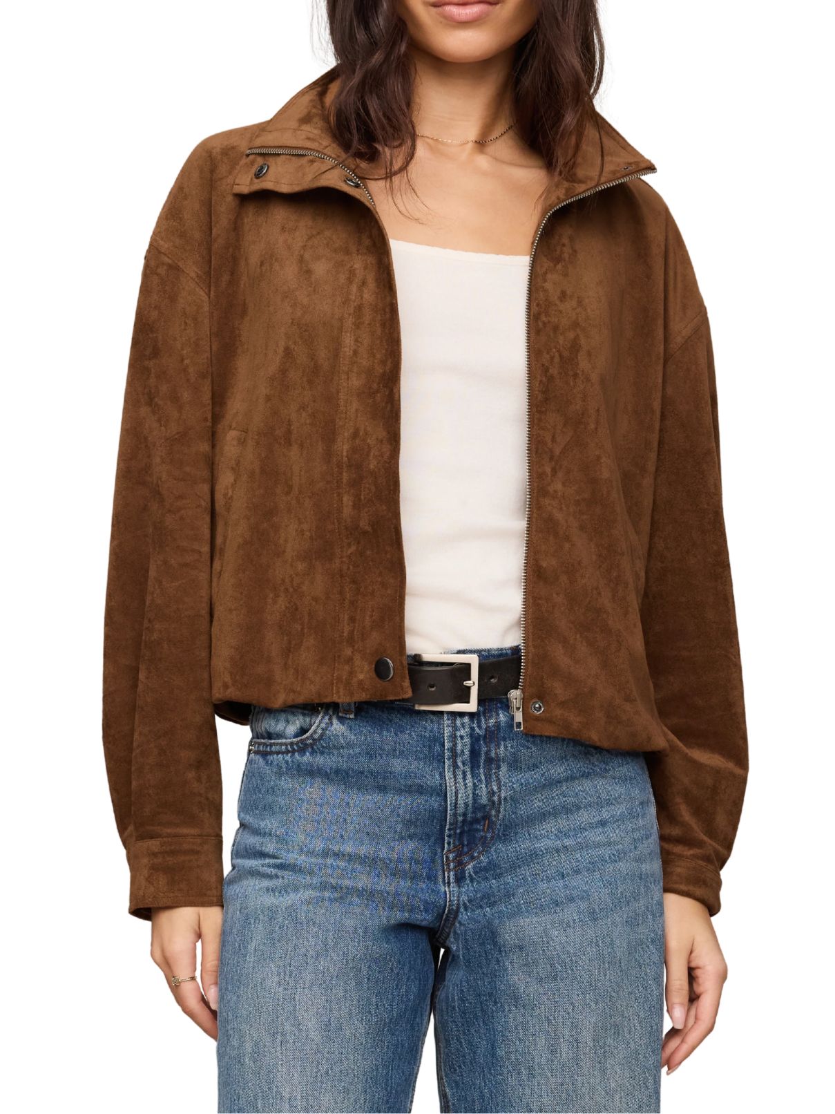 Z Supply Corin Bubble Hem Jacket – Saddle Suede