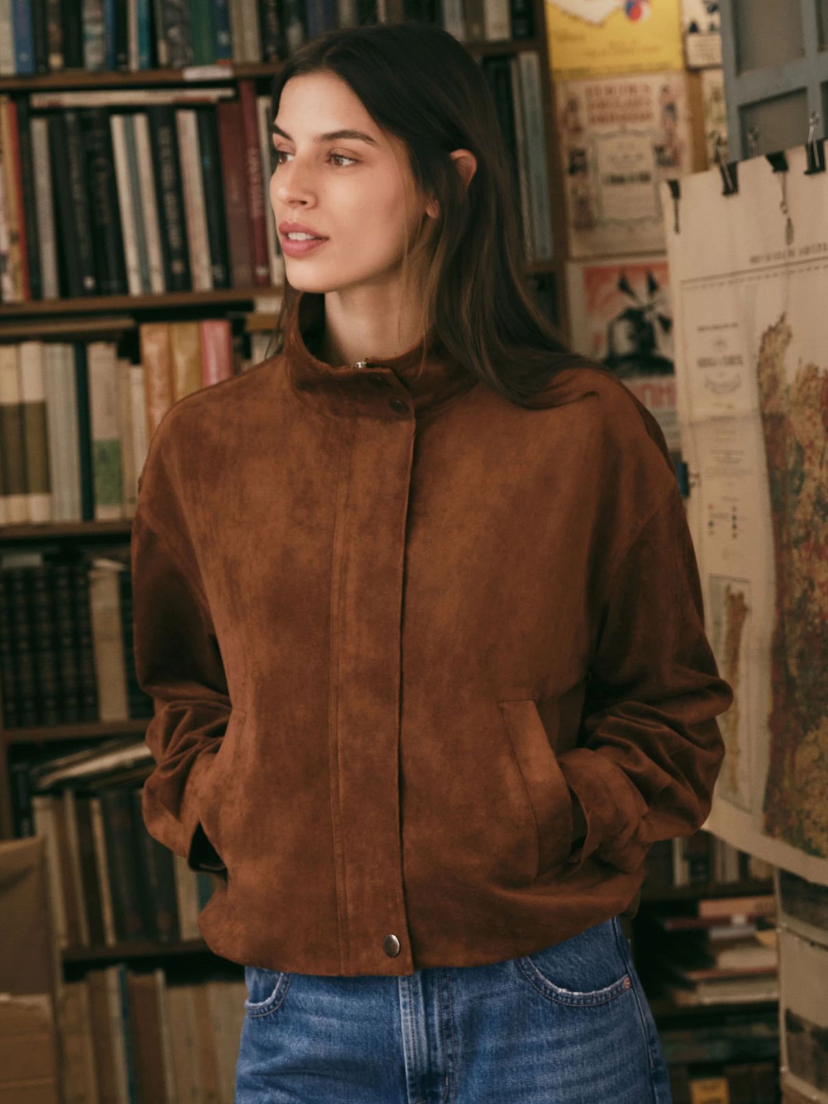 Z Supply Corin Bubble Hem Jacket – Saddle Suede