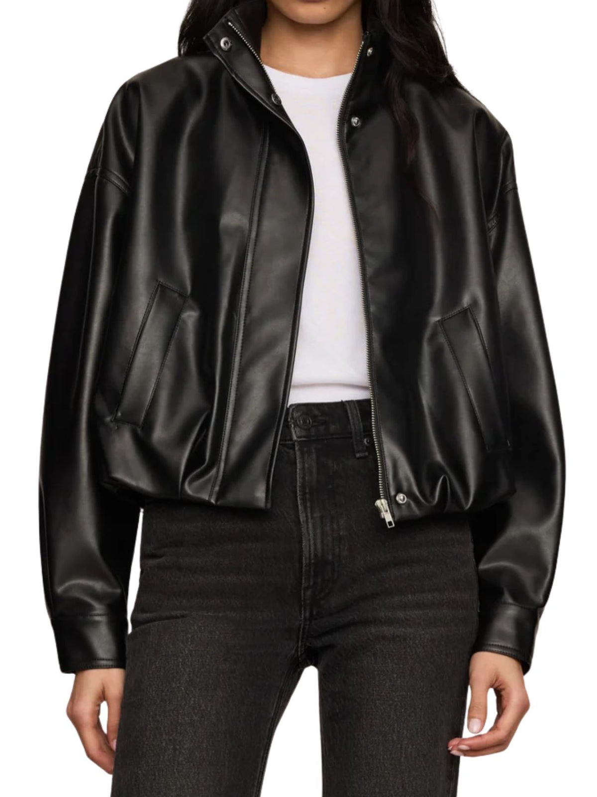 Z Supply Corin Bubble Hem Jacket in Black