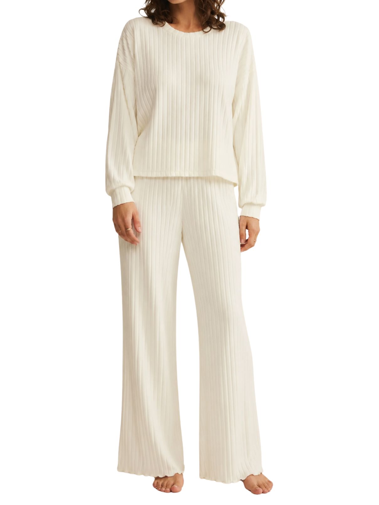 Z Supply Dawn Daydream Rib Lounge Set – Bone