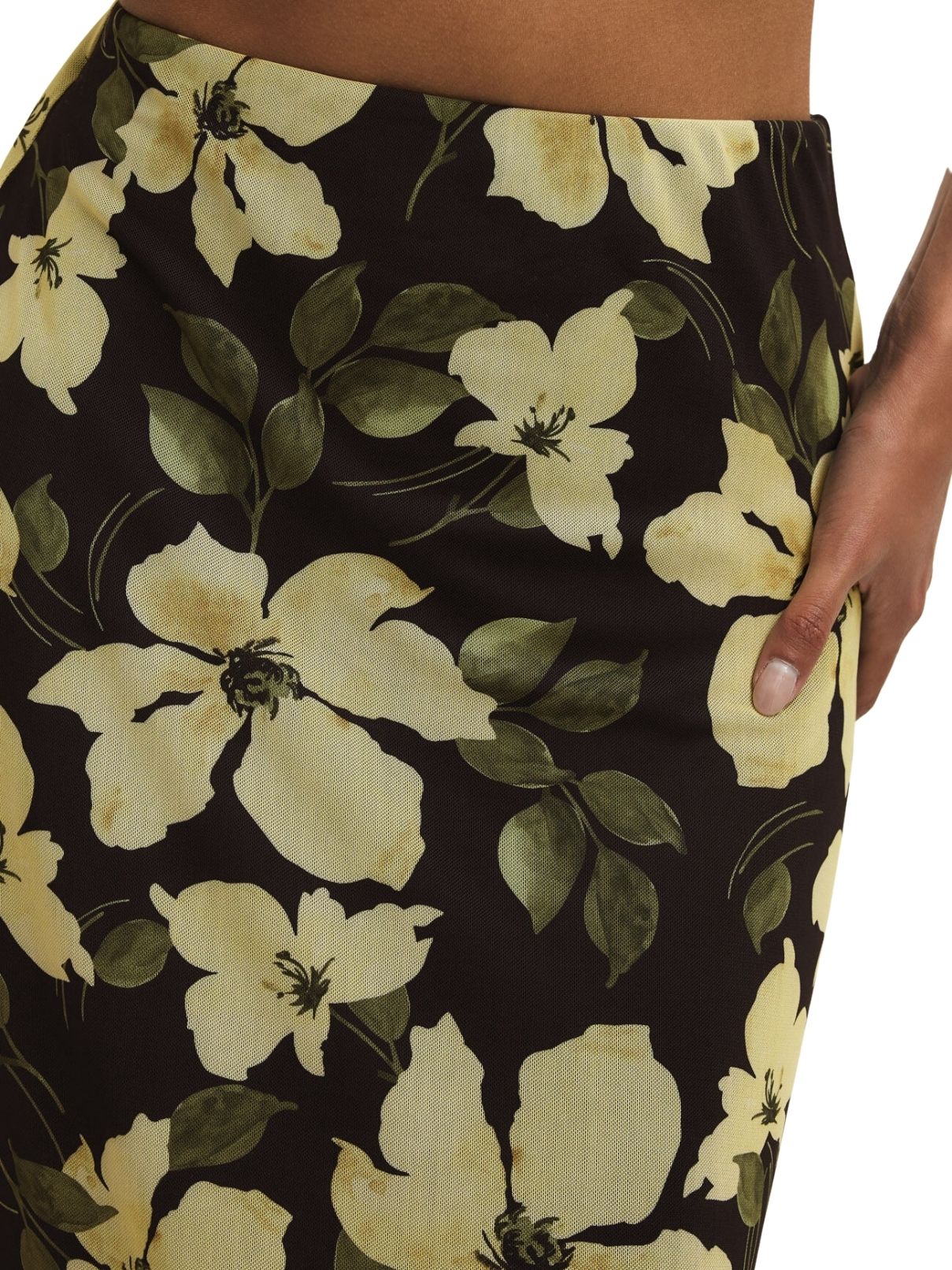 Z Supply Eda Ren Floral Mesh Skirt in Sunnyside