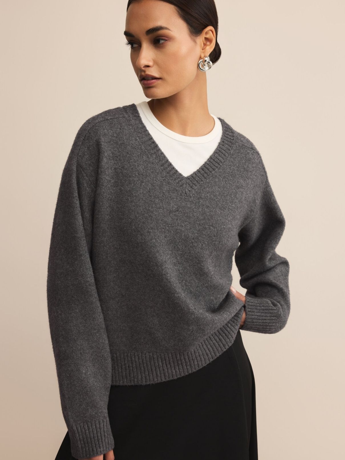 Z Supply Eloise Sweater in Charcoal Heather