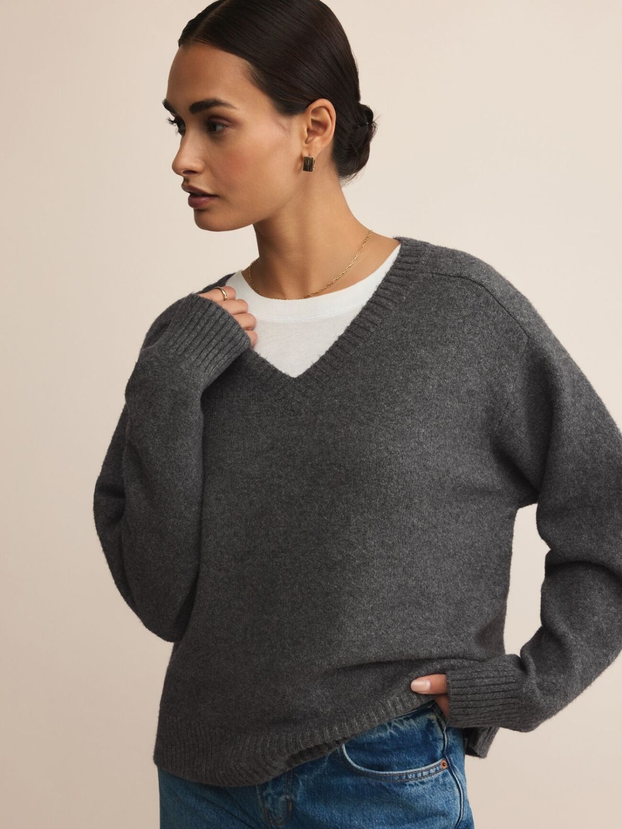 Z Supply Eloise Sweater in Charcoal Heather