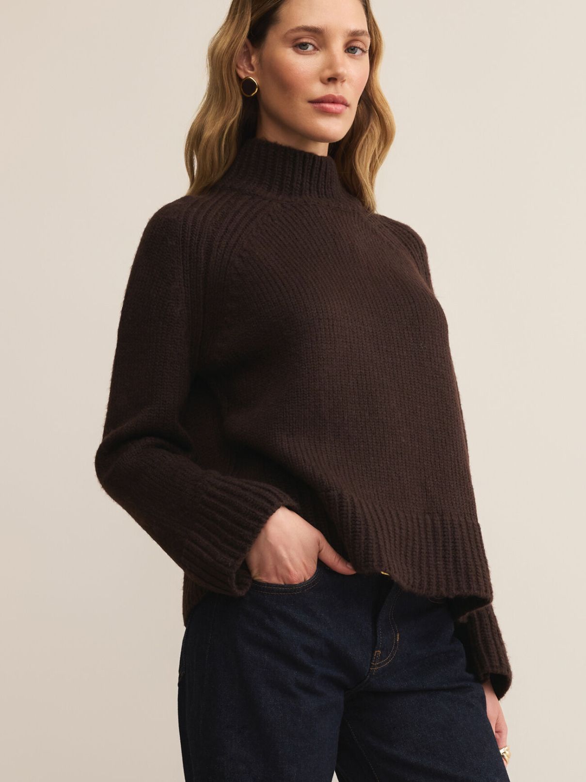 Z Supply Emerge Funnel Neck in Chocolate Cherry