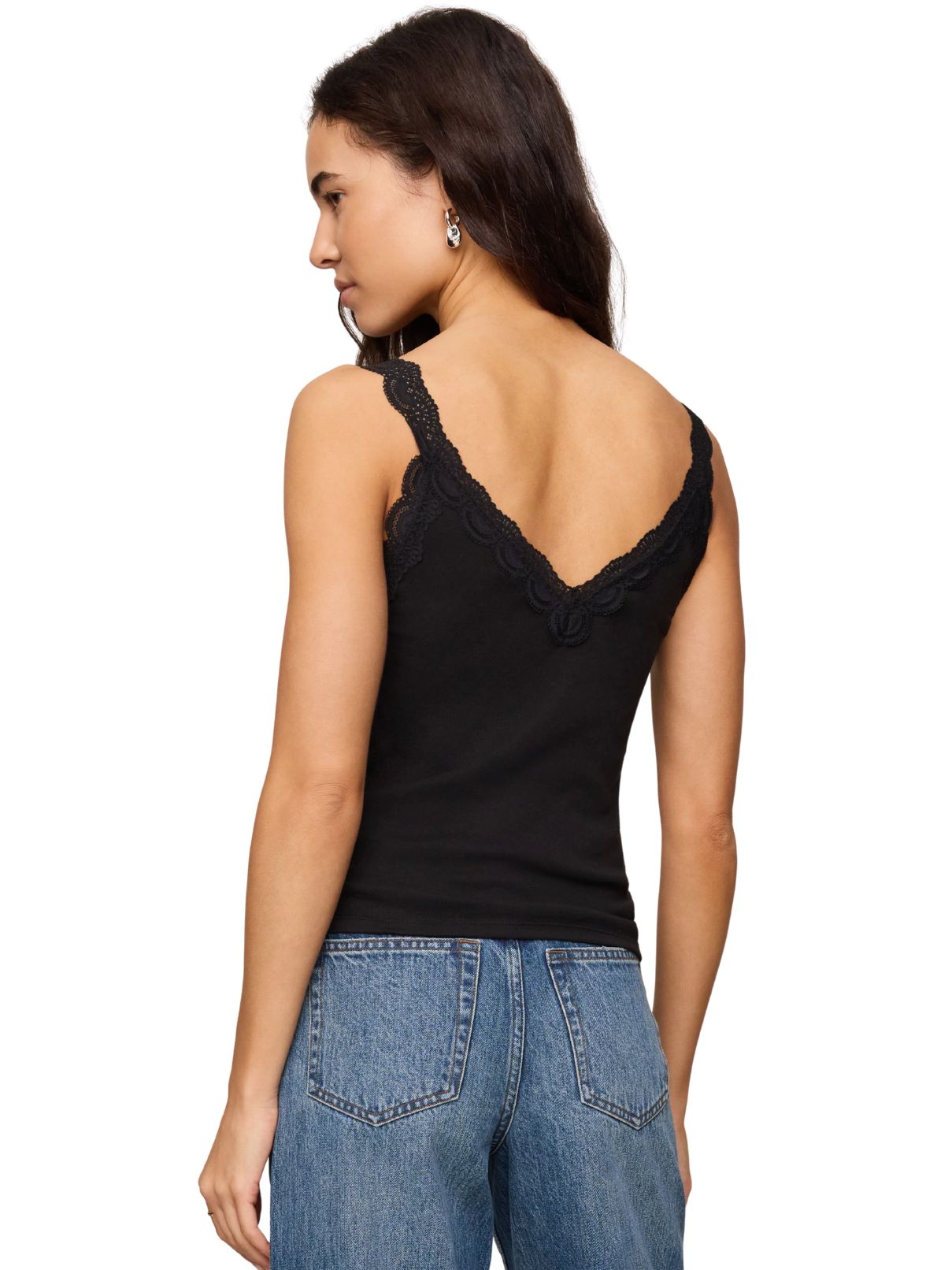 Z Supply Eve Lace Trim Tank – Black