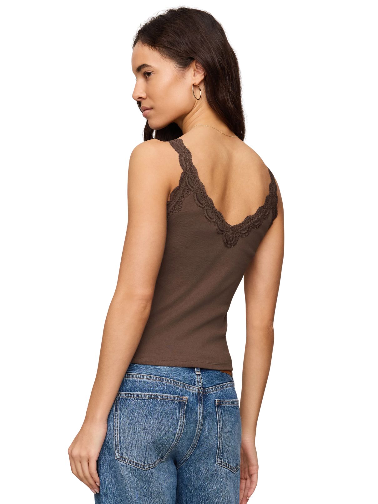Z Supply Eve Lace Trim Tank – Cocoa Latte