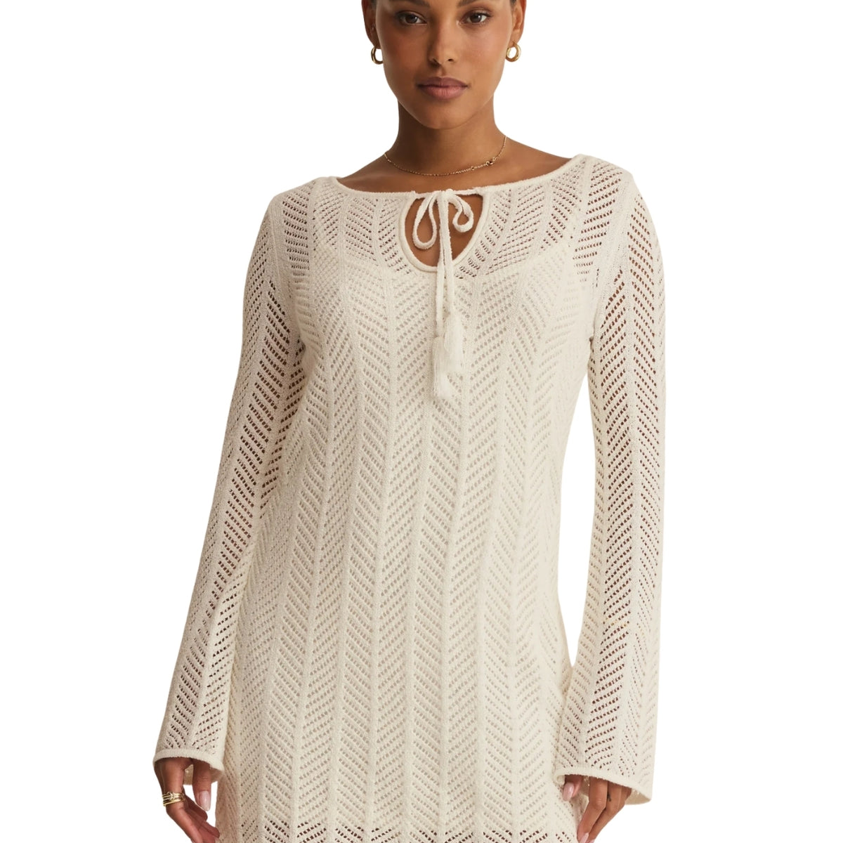 z supply camille crochet dress Camille Crochet Midi Dress
