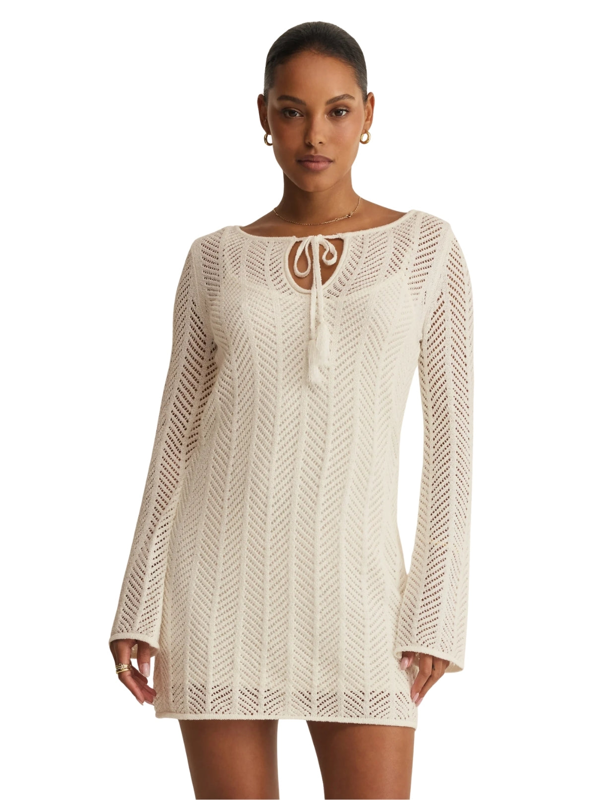 Z Supply Falling Waters Crochet Mini Dress