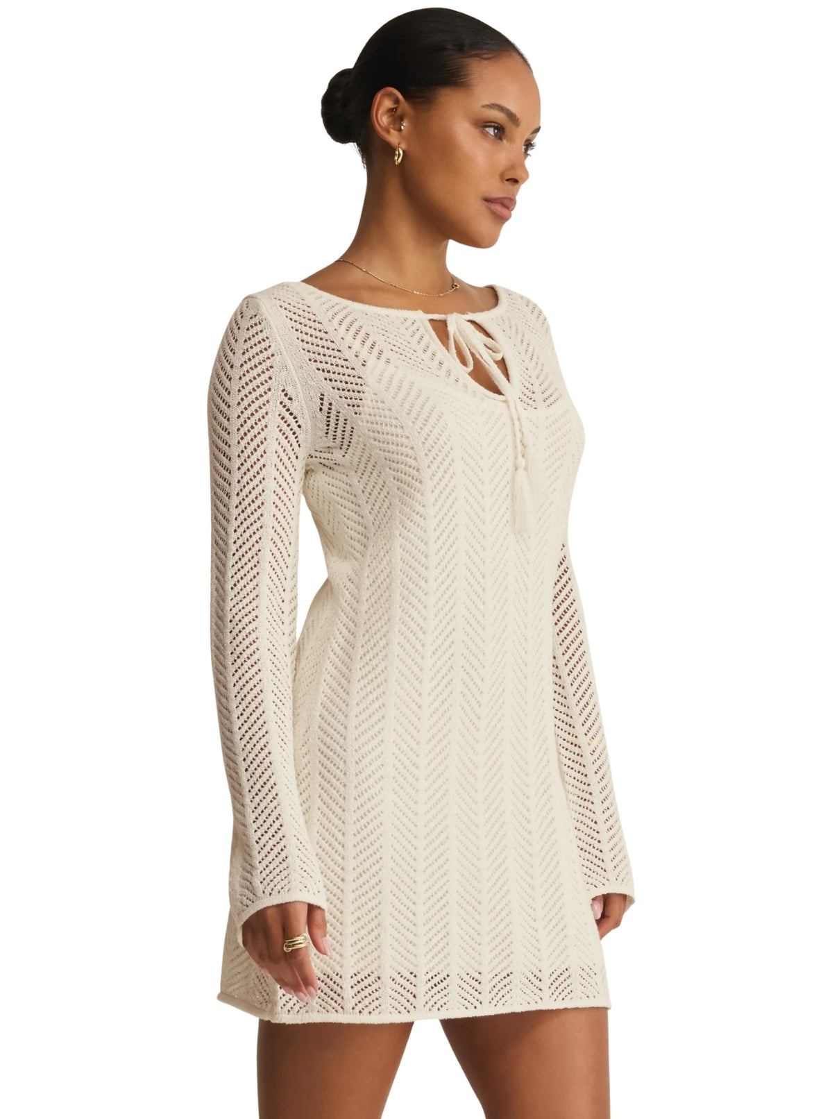 Z Supply Falling Waters Crochet Mini Dress