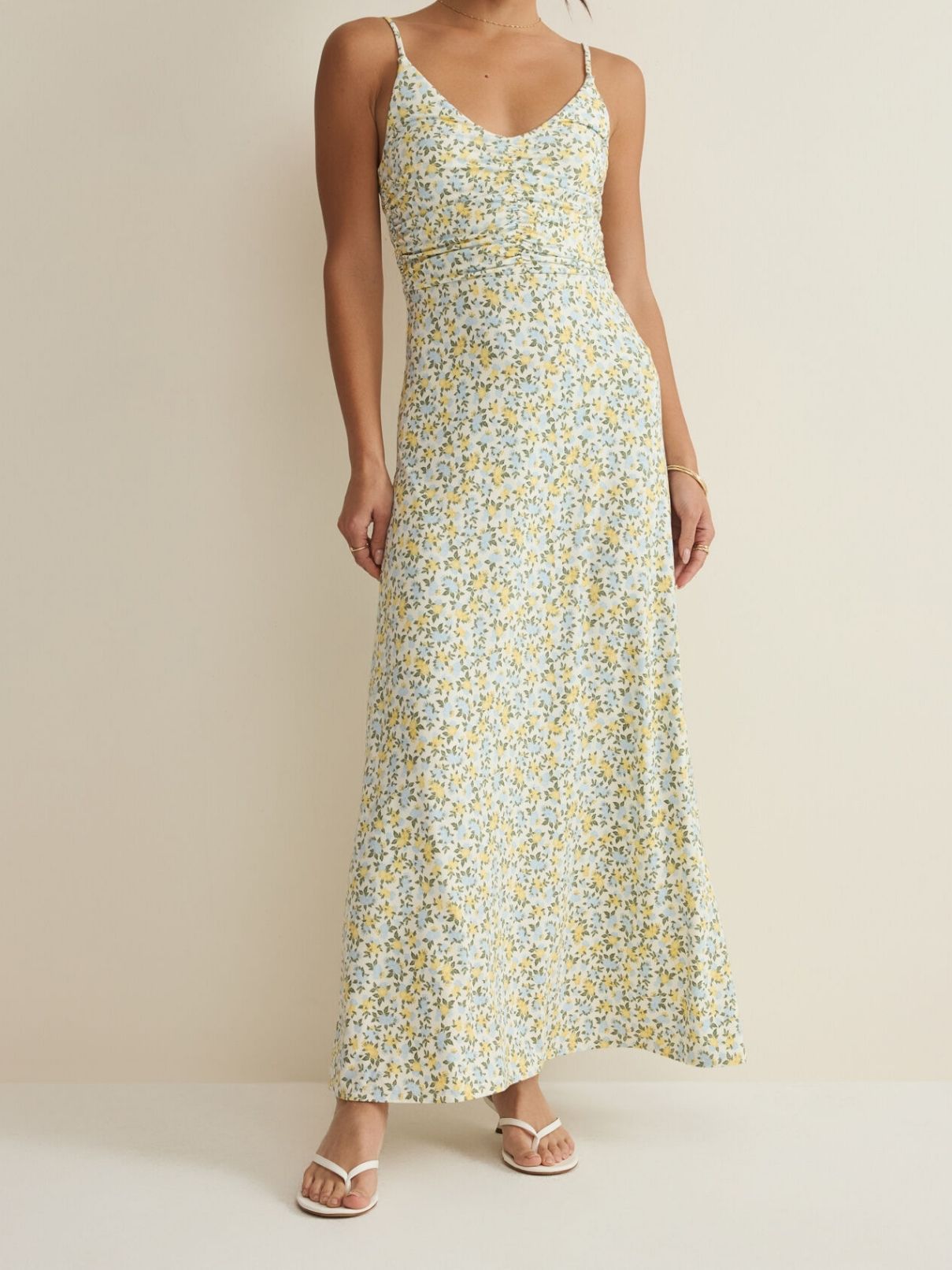 Z Supply Faya Idra Ditsy Maxi in Cloud