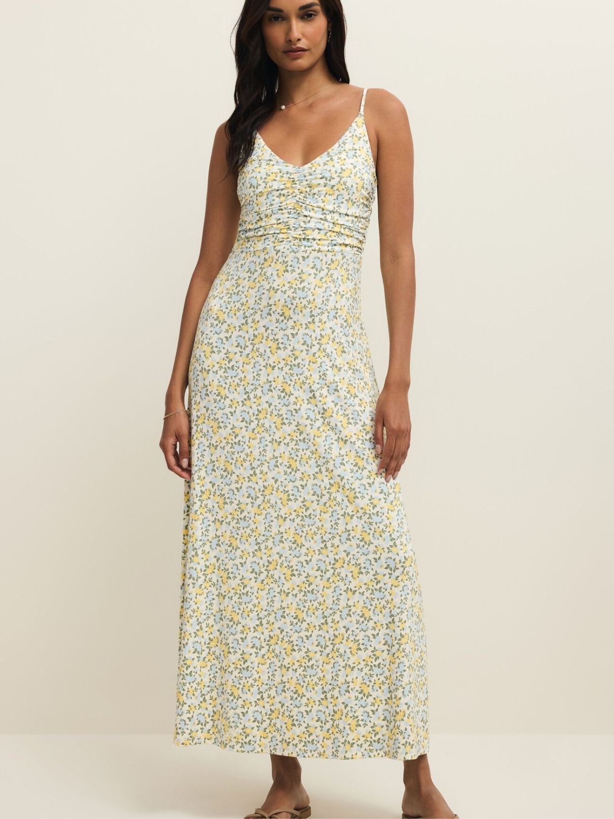 Z Supply Faya Idra Ditsy Maxi in Cloud