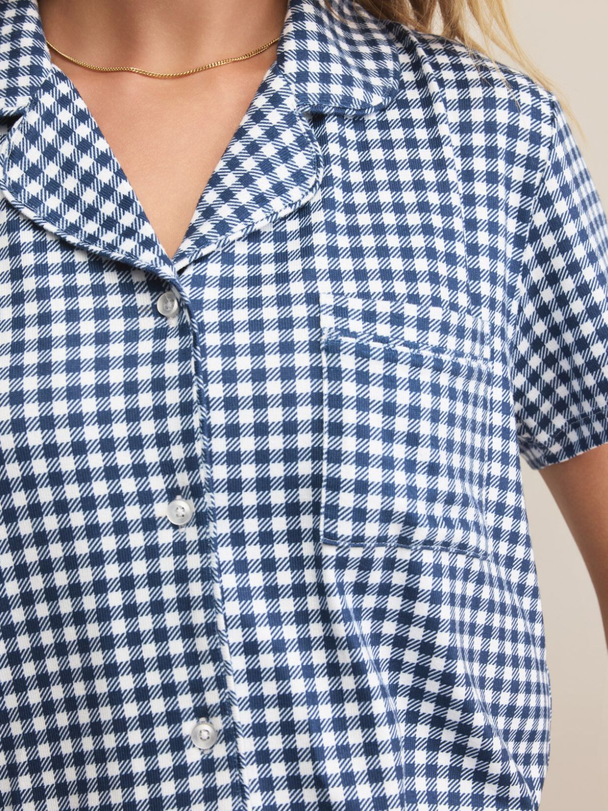 Z Supply Gingham Pj Set Yacht Blue