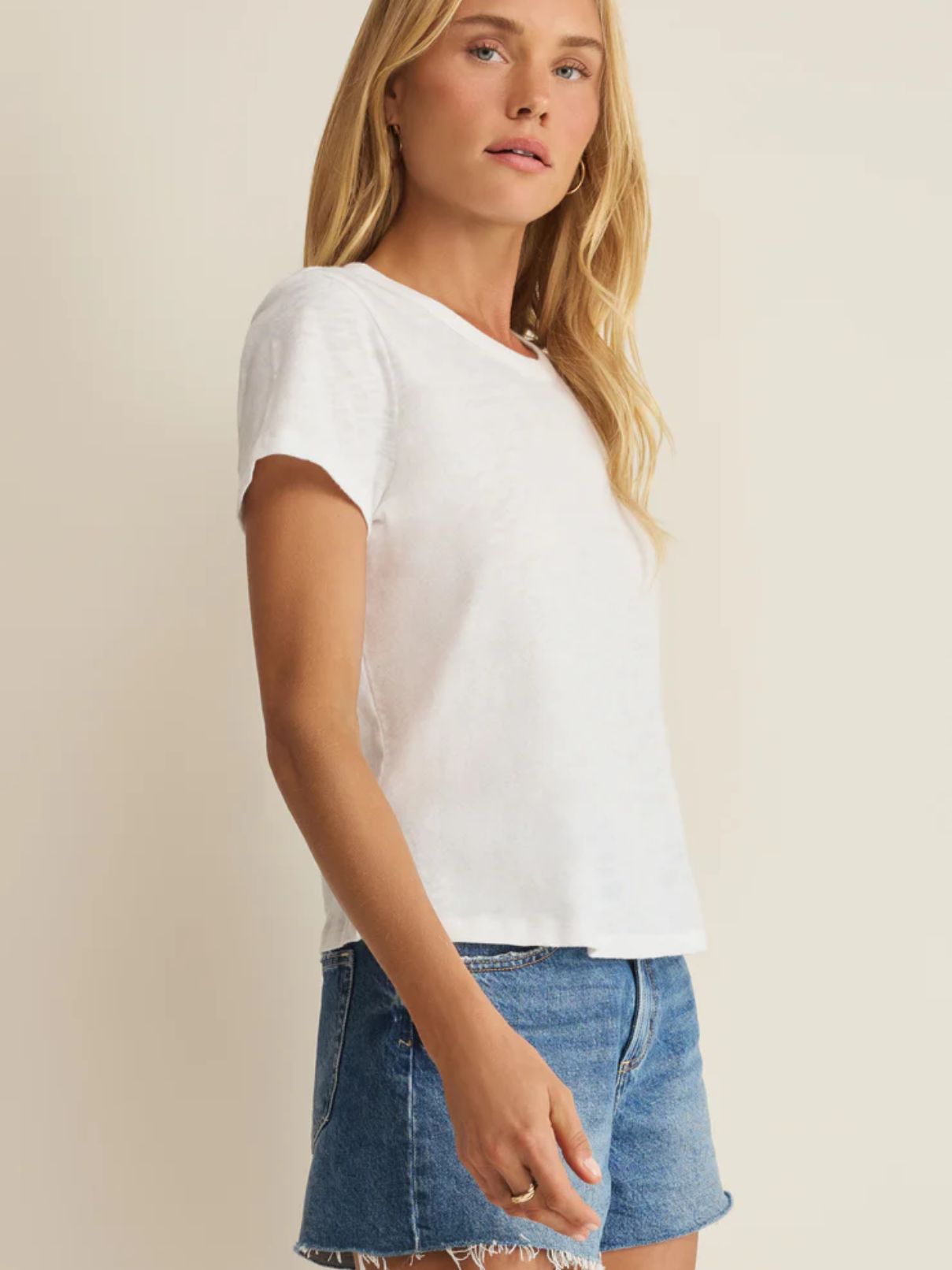 Z Supply Junie Slub Tee in White