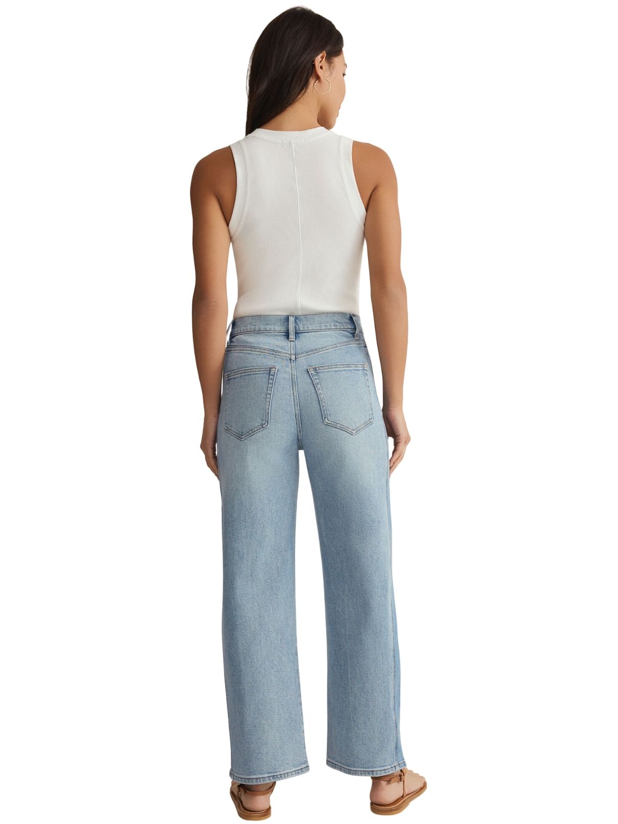 Z Supply Luna Hi Rise Crop Bowed Jean in Utopia