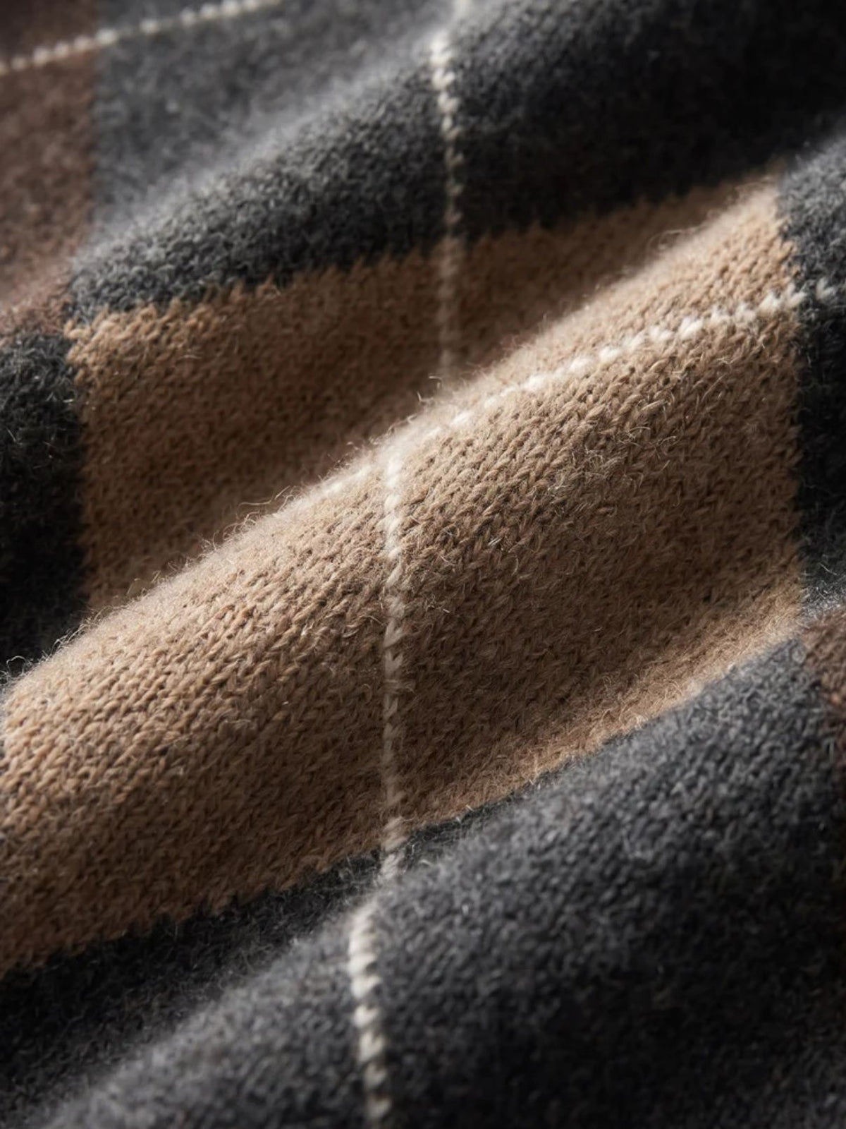 Z Supply Medina Argyle Cardigan in Charcoal