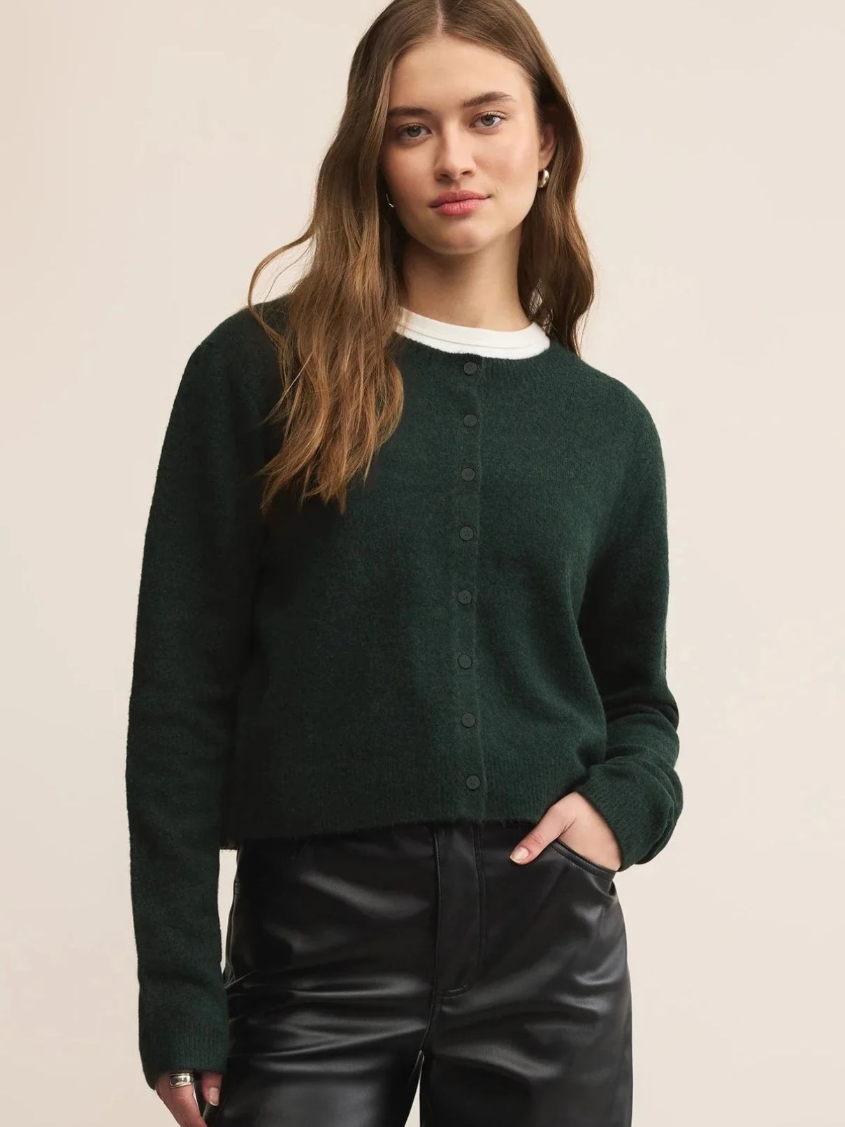 Z Supply Medina Cardigan in Garland Green