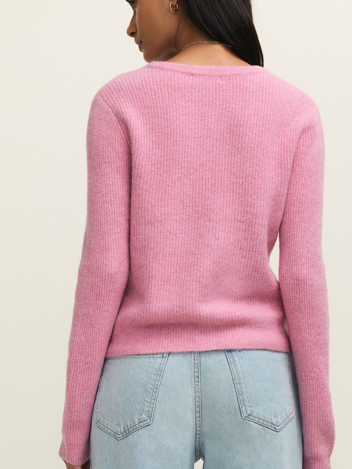 Z Supply Medina Rib Cardi in Pink Crush