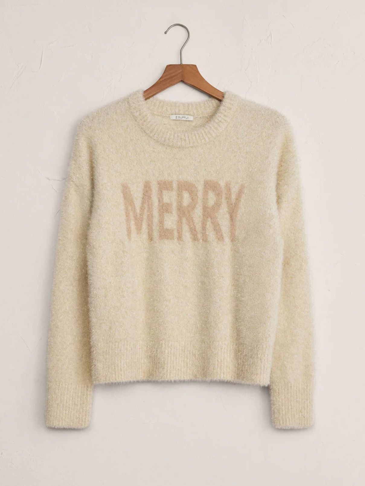 Z Supply Merry Gold Sweater in Warm White
