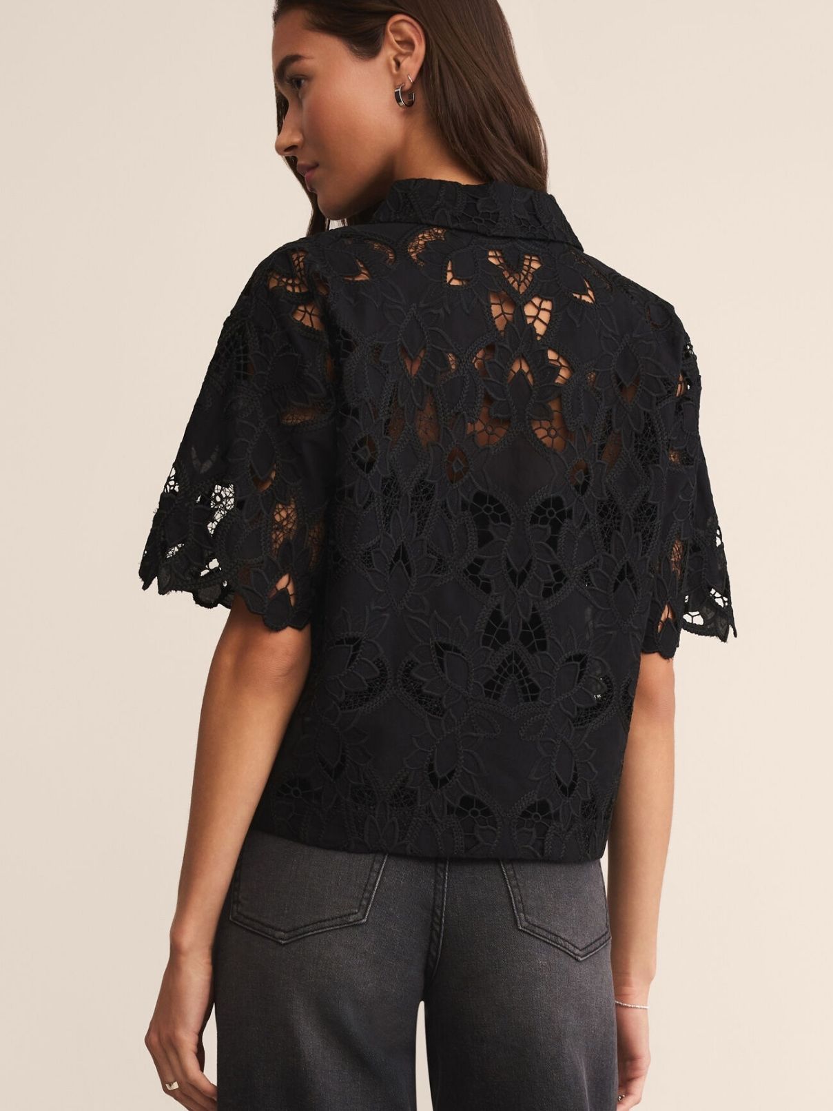 Z Supply Midnight Lace Top in Black