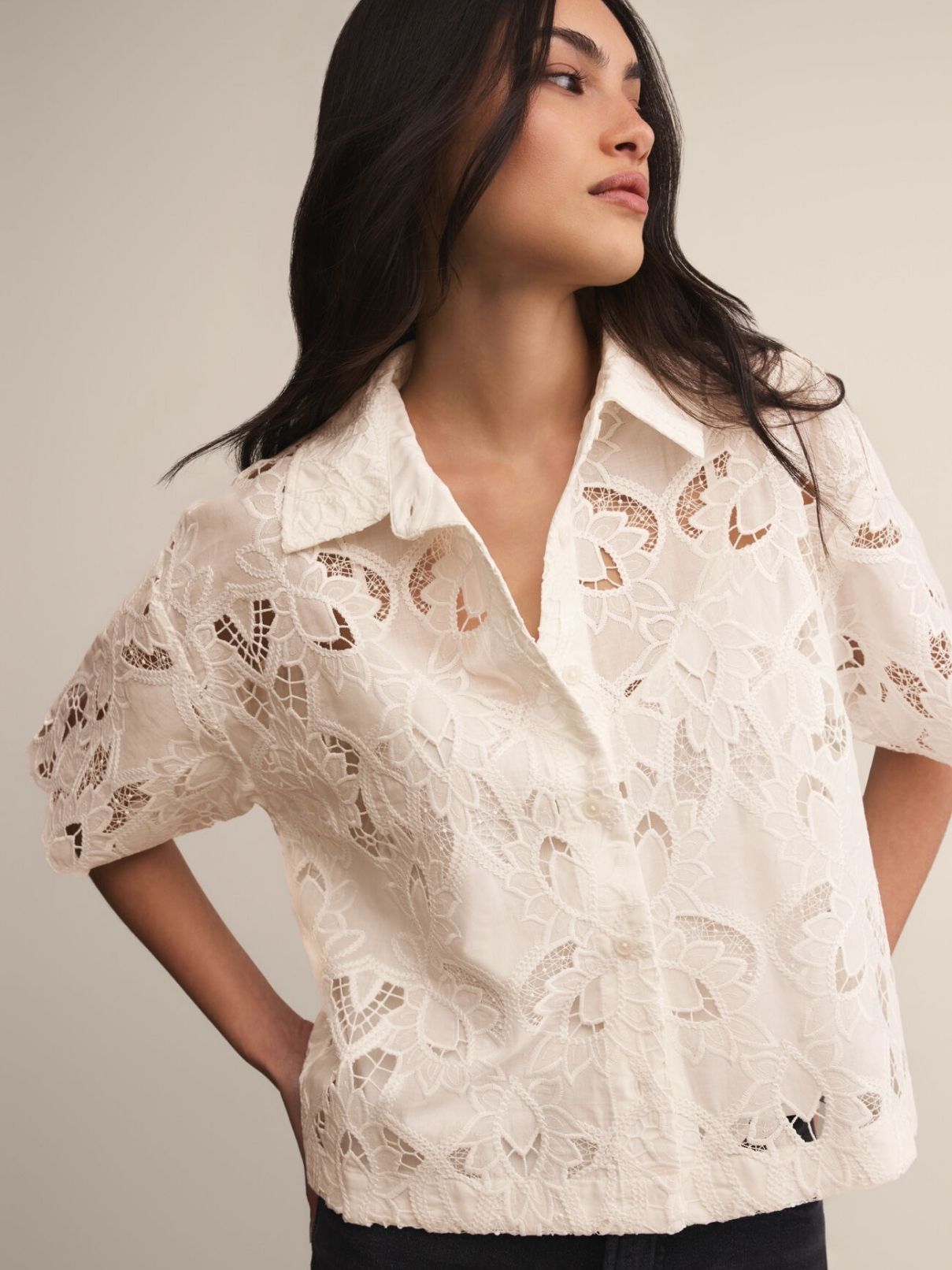 Z Supply Midnight Lace Top in Cloud