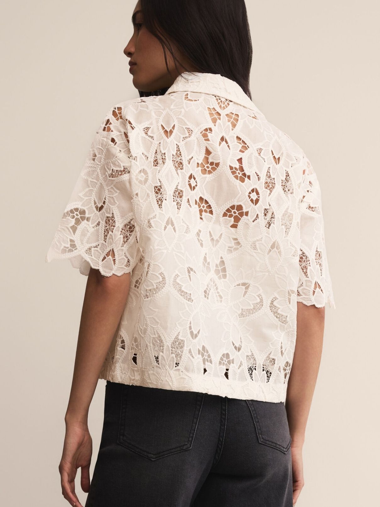 Z Supply Midnight Lace Top in Cloud