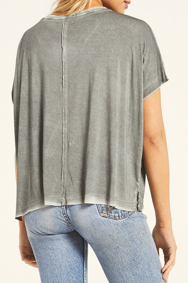 Z Supply Mischa Vneck in Ash Green