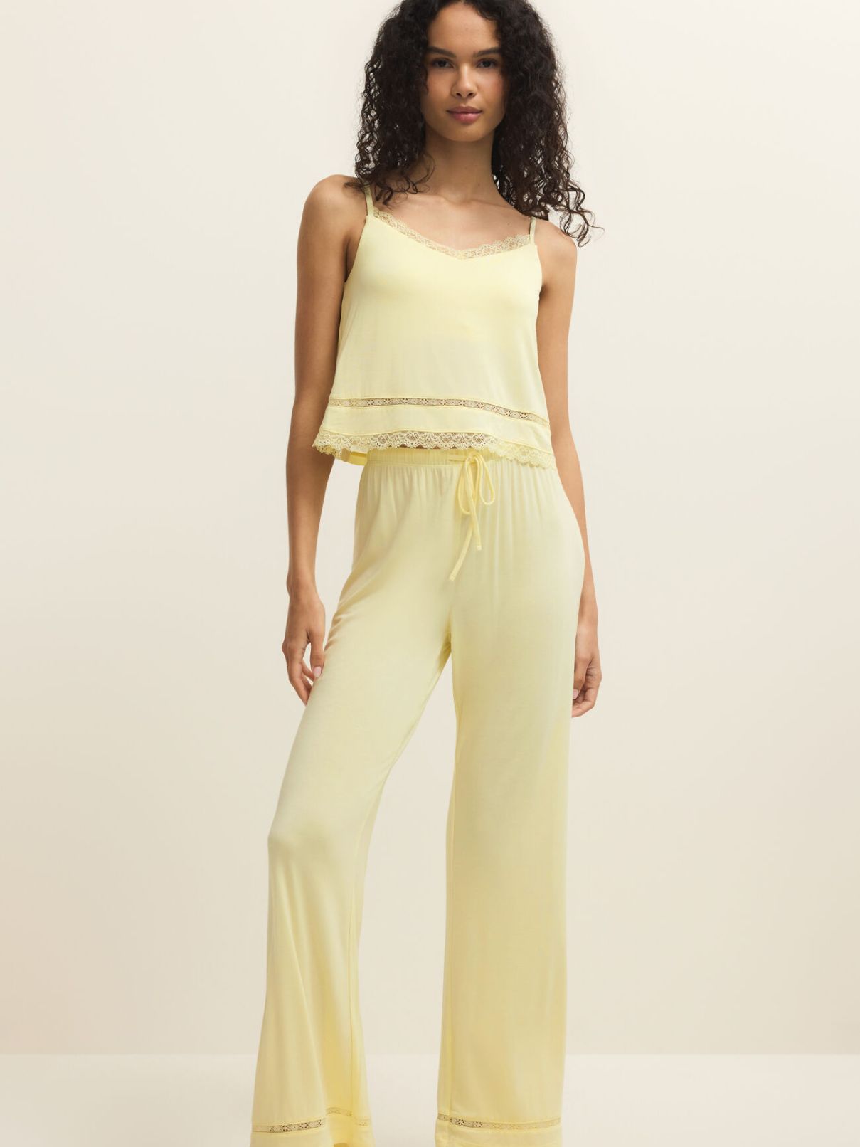 Z Supply Pj Set Crochet Cami and Pant in Pineapple