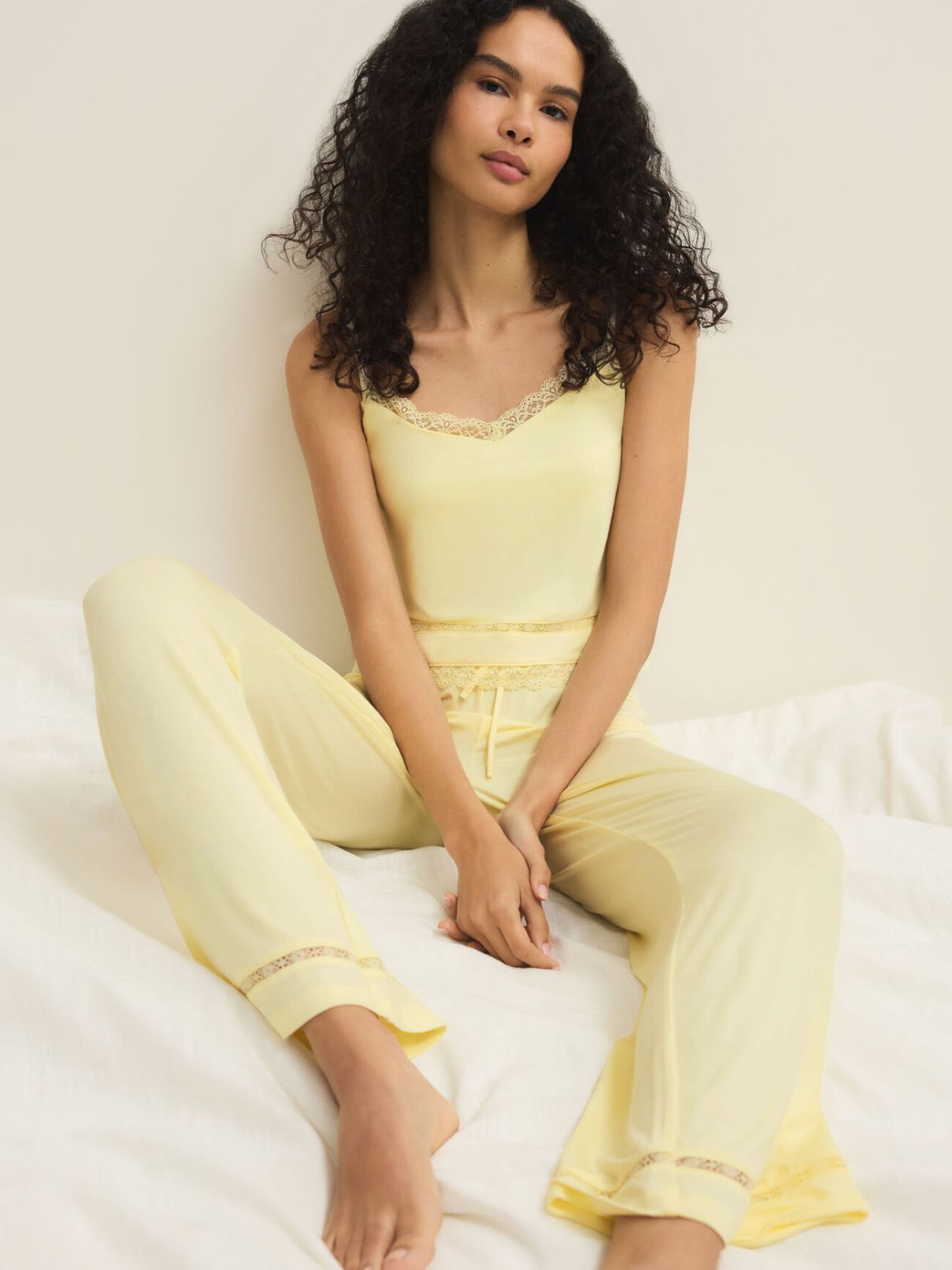 Z Supply Pj Set Crochet Cami and Pant in Pineapple