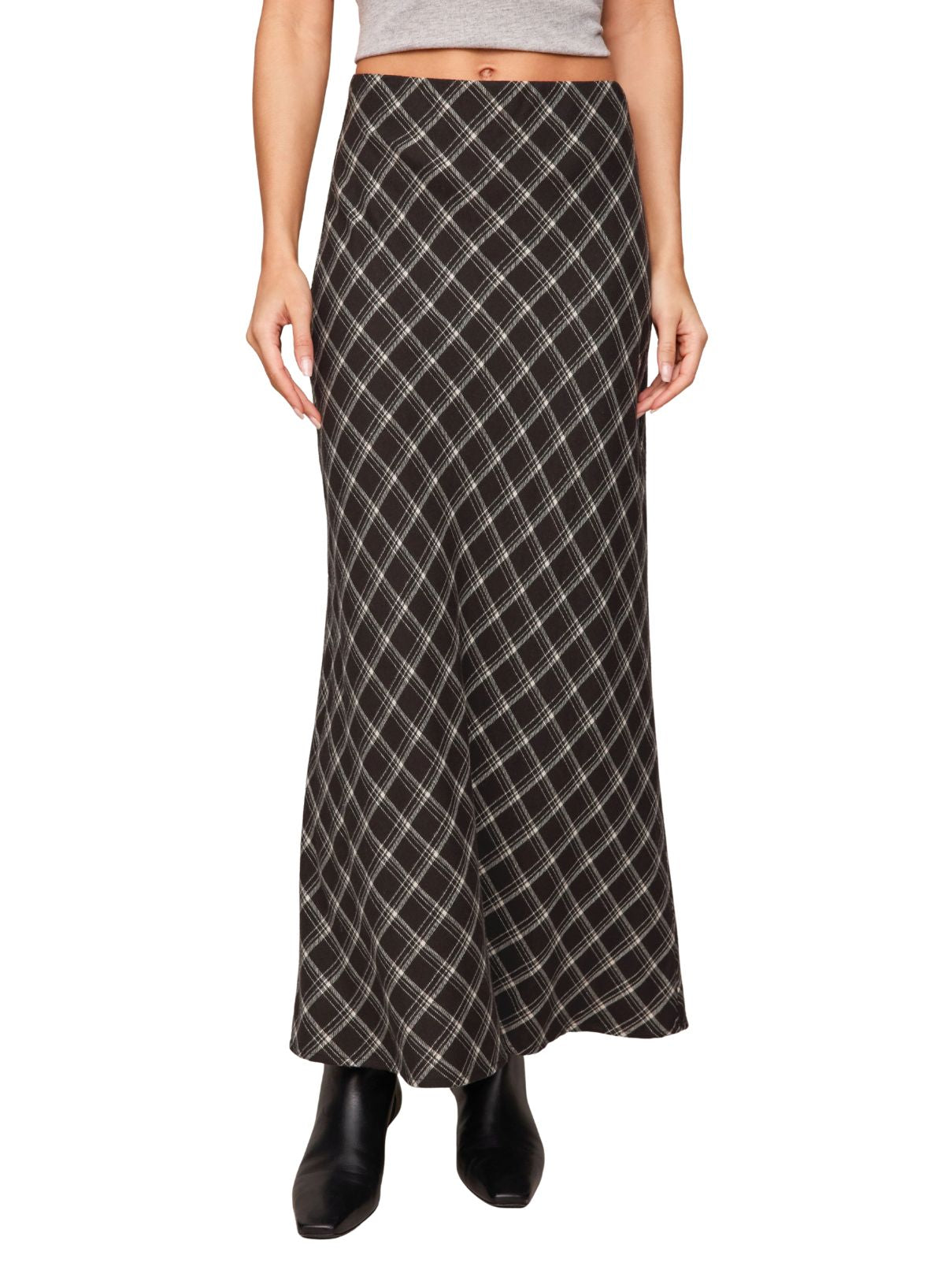 Z Supply Plaid Maxi Skirt