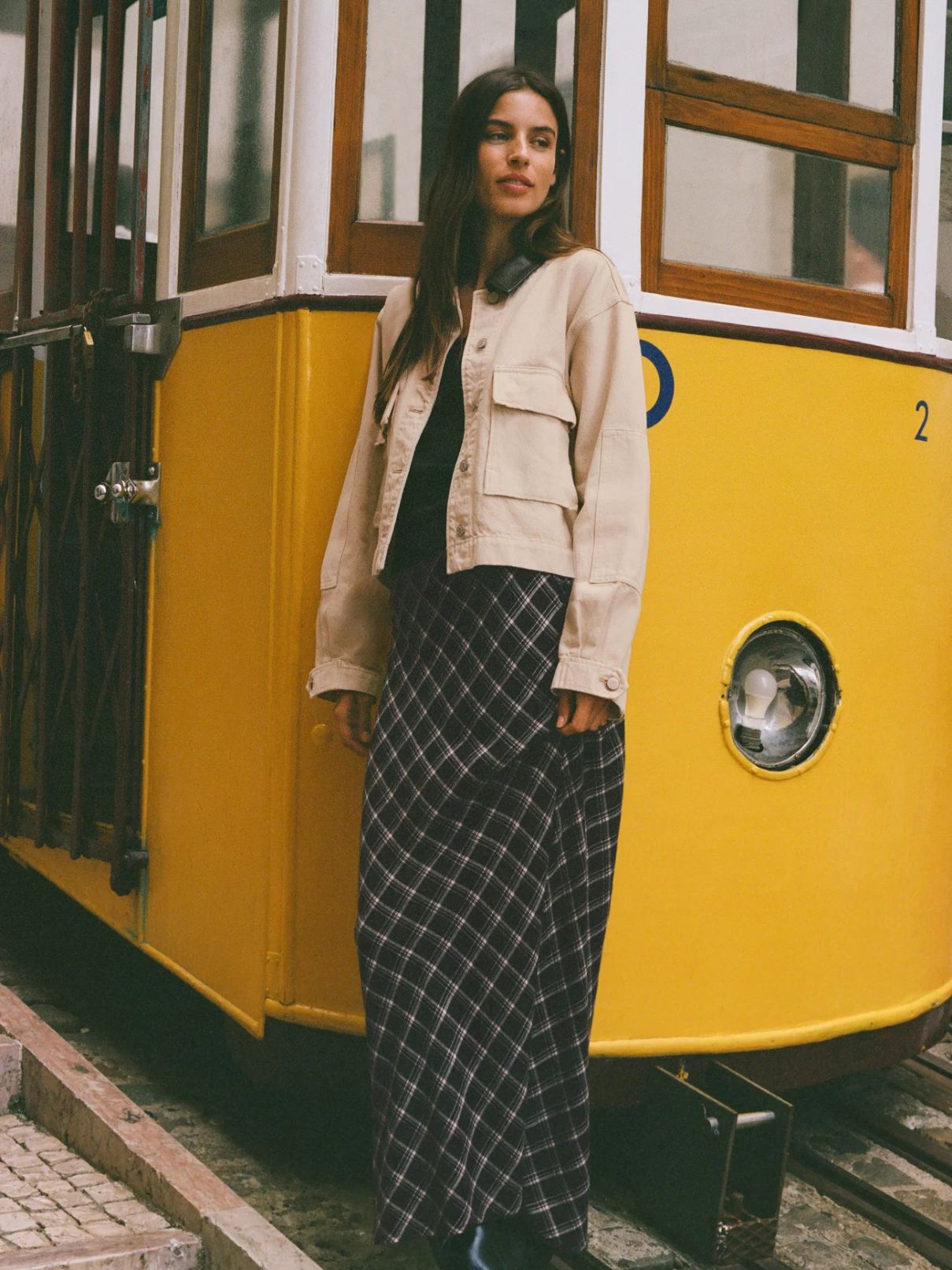 Z Supply Plaid Maxi Skirt