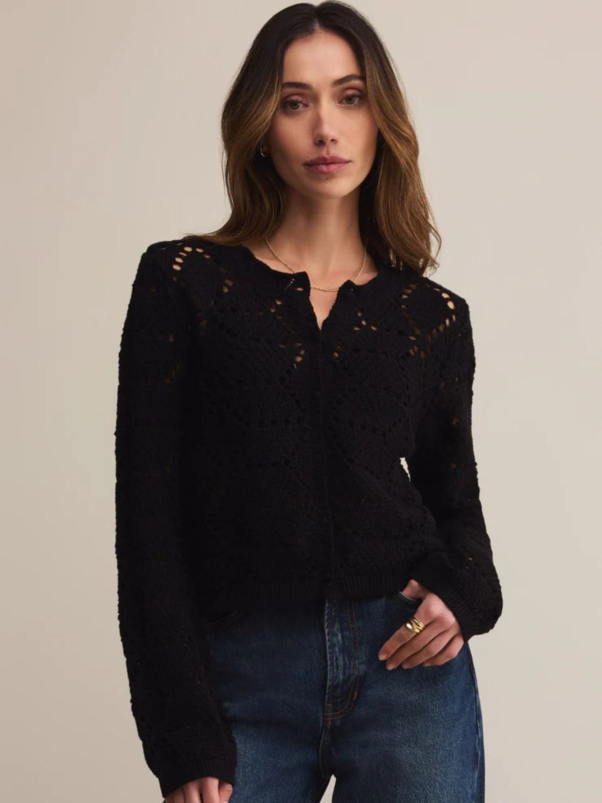 Z Supply Rosalyn Cardigan in Black