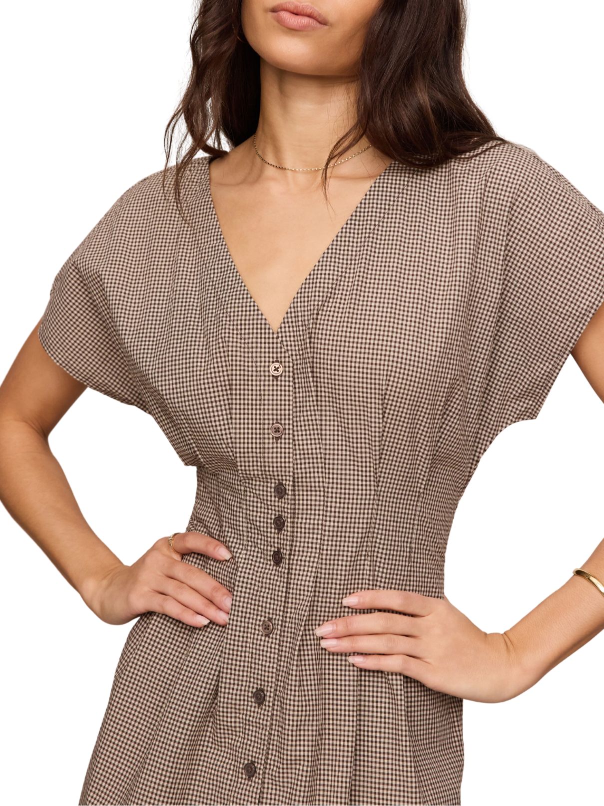 Z Supply Sanna Gingham Maxi Dress – Dark Chocolate