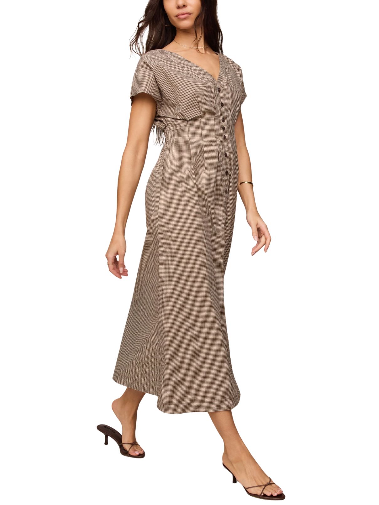 Z Supply Sanna Gingham Maxi Dress – Dark Chocolate