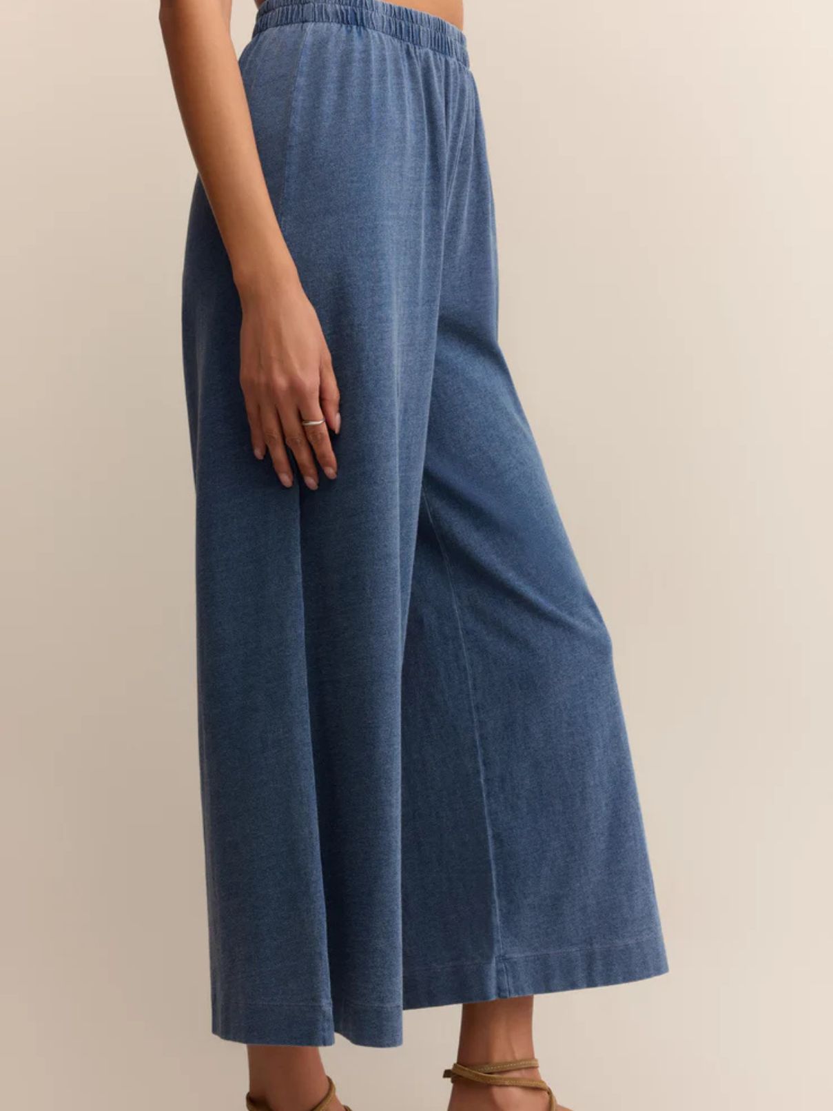 Z Supply Scout Jersey Denim Pant in Vintage Indigo