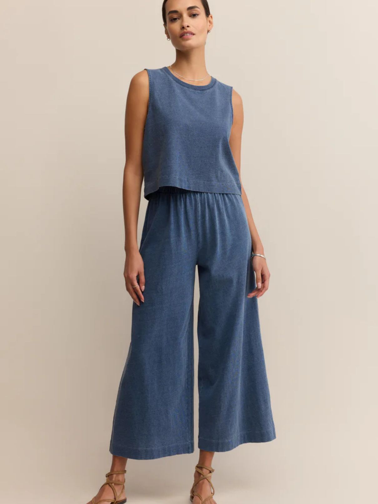 Z Supply Scout Jersey Denim Pant in Vintage Indigo