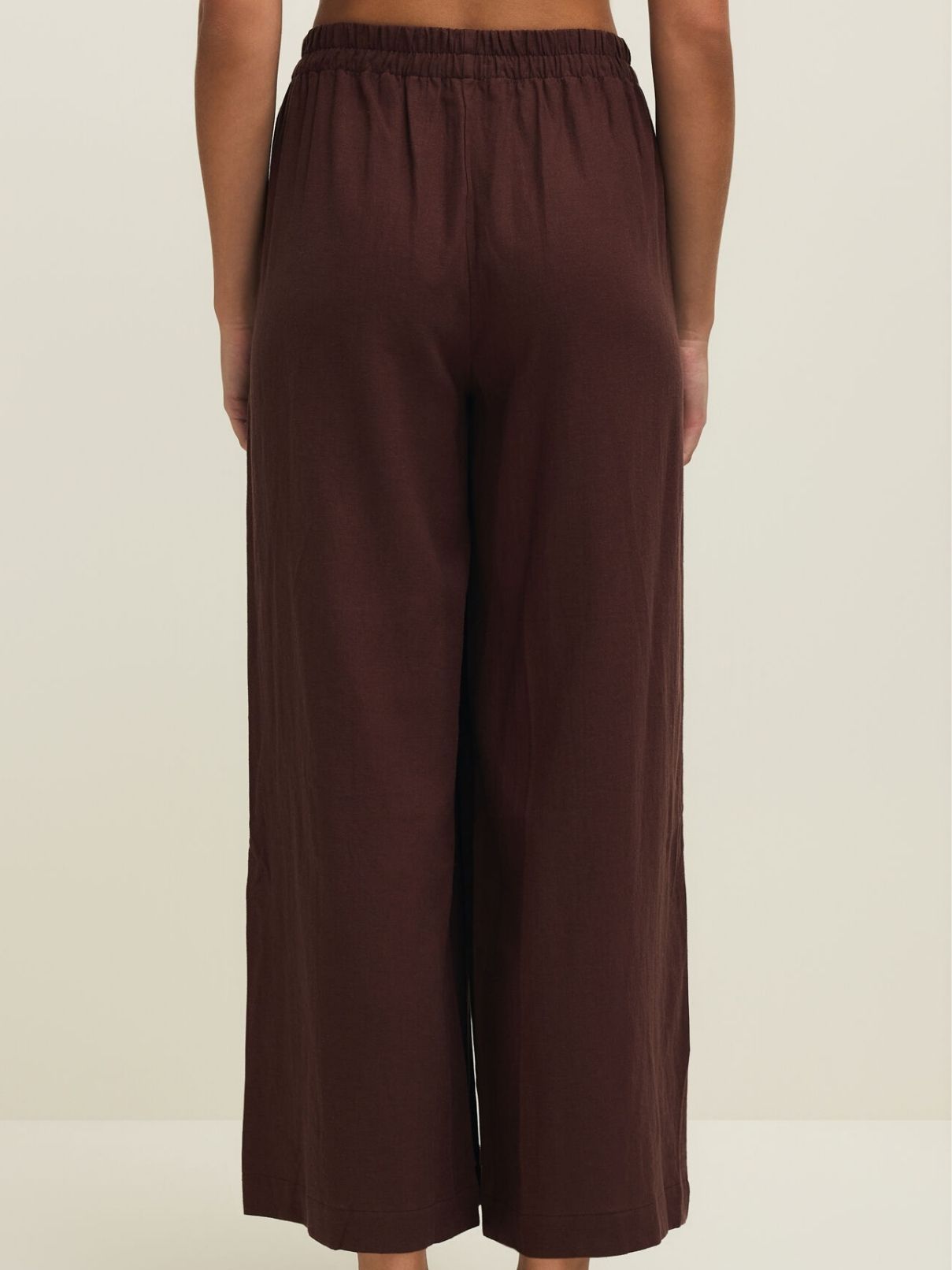 Z Supply Scout Linen Pant in Chocolate Cherry