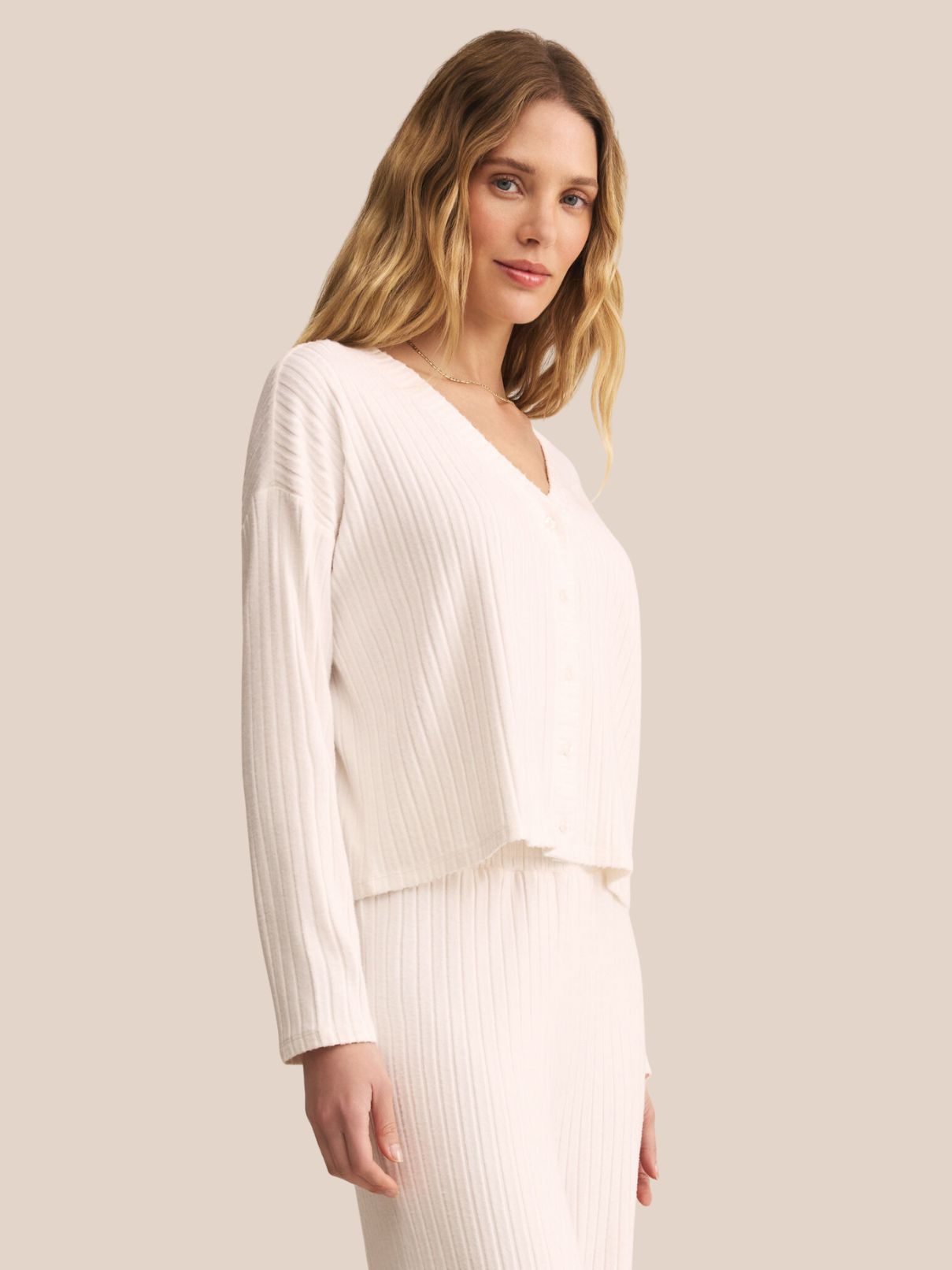Z Supply Set Mara Cardigan & Dawn Pant in Vanilla