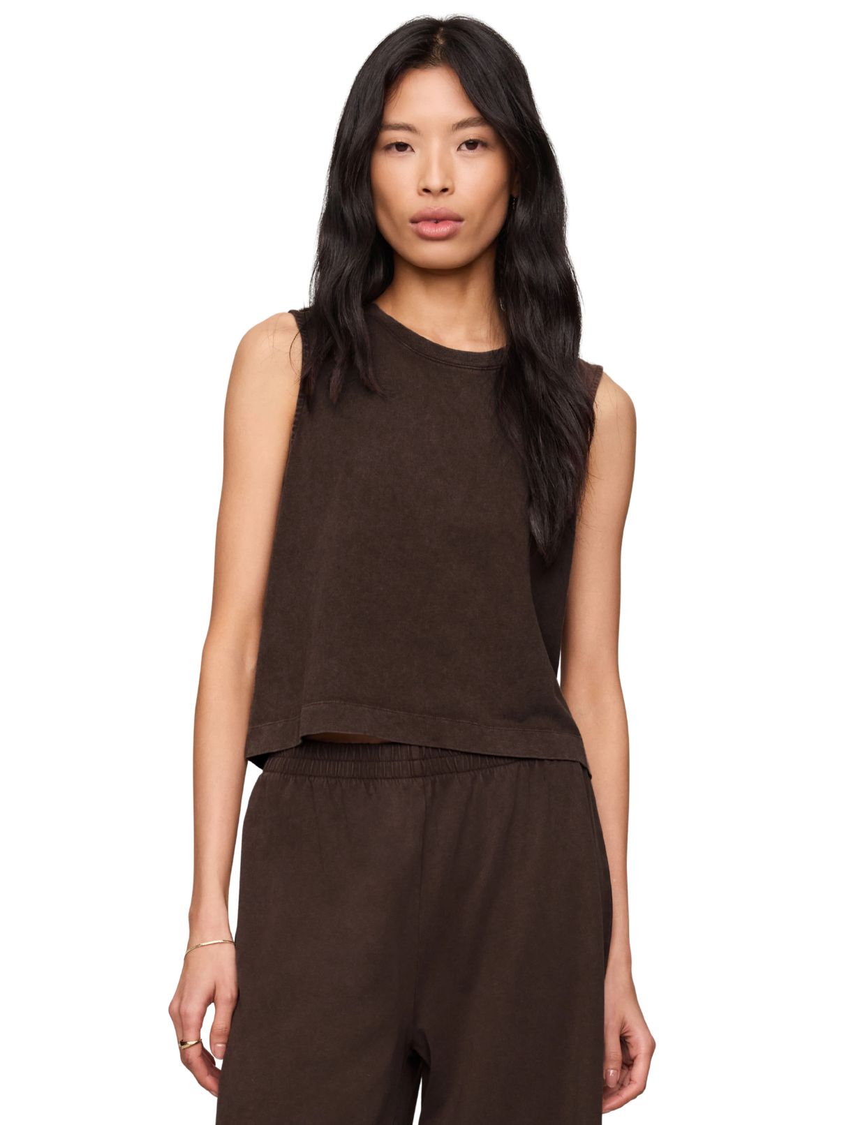 Z Supply Sloane Cotton Jersey Tank – Dark Chocolate