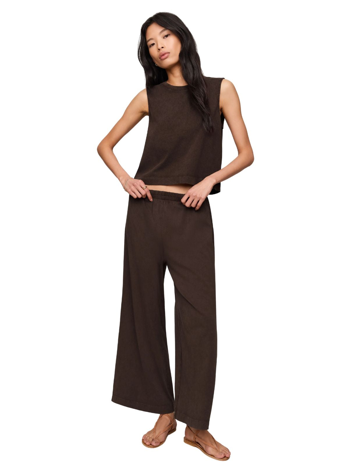 Z Supply Sloane Cotton Jersey Tank – Dark Chocolate